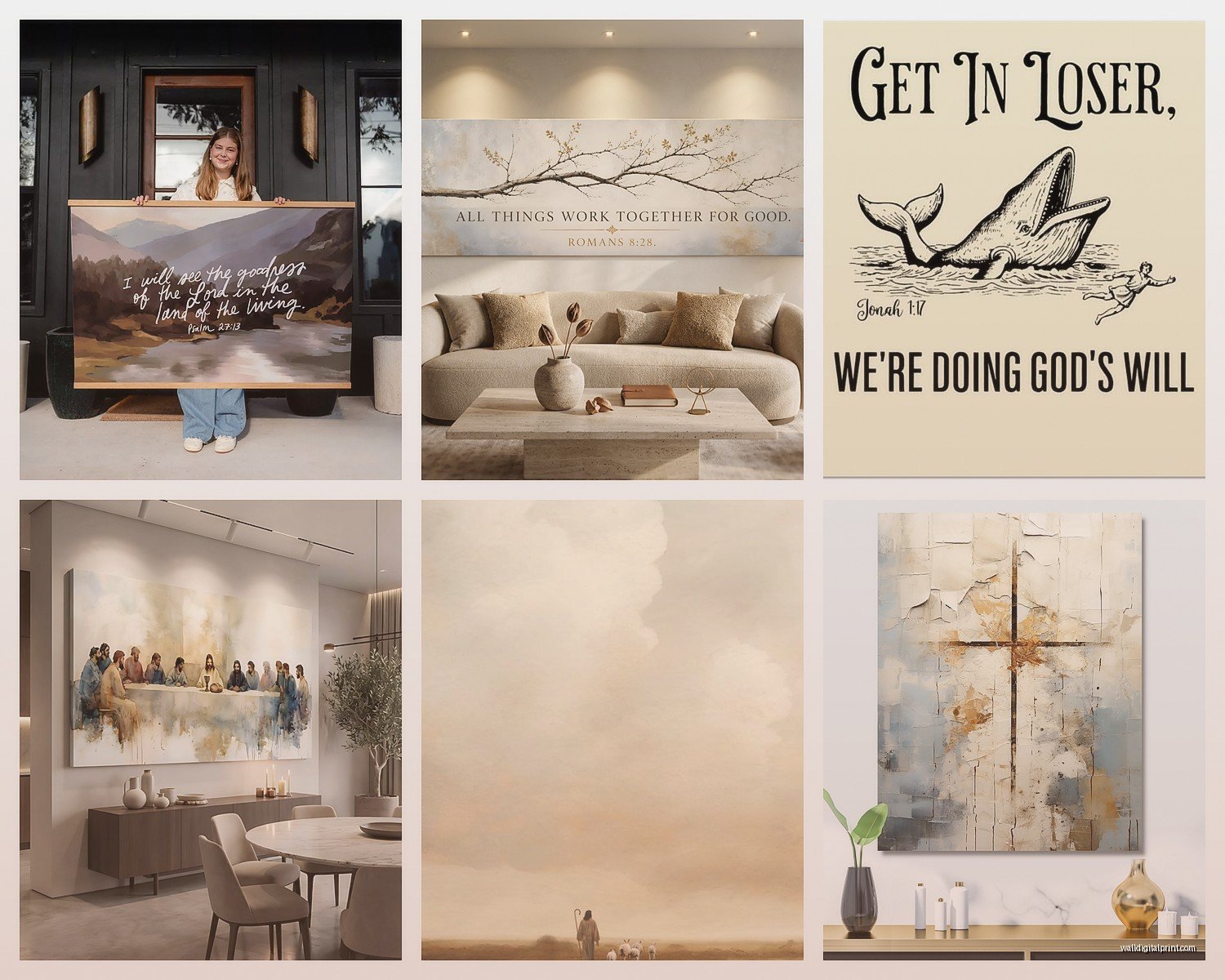 Large Christian Wall Art: Oversized Religious Faith Designs