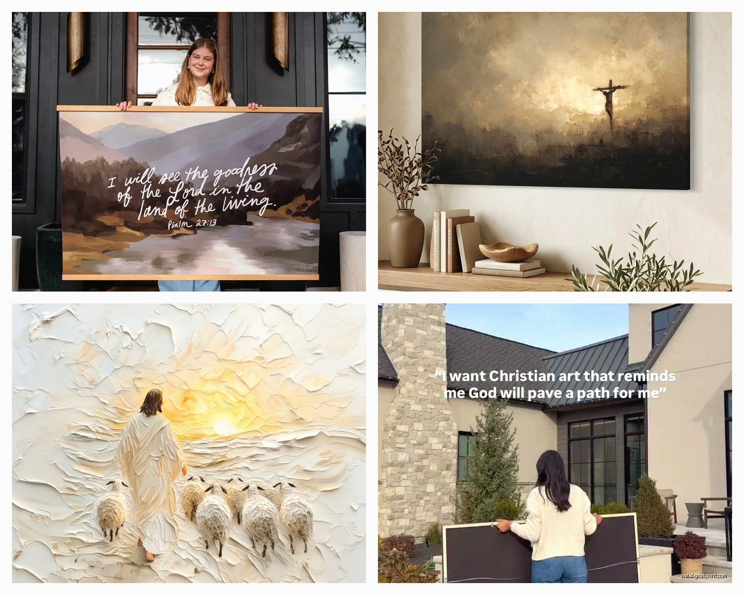 Large Christian Wall Art: Oversized Religious Faith Designs