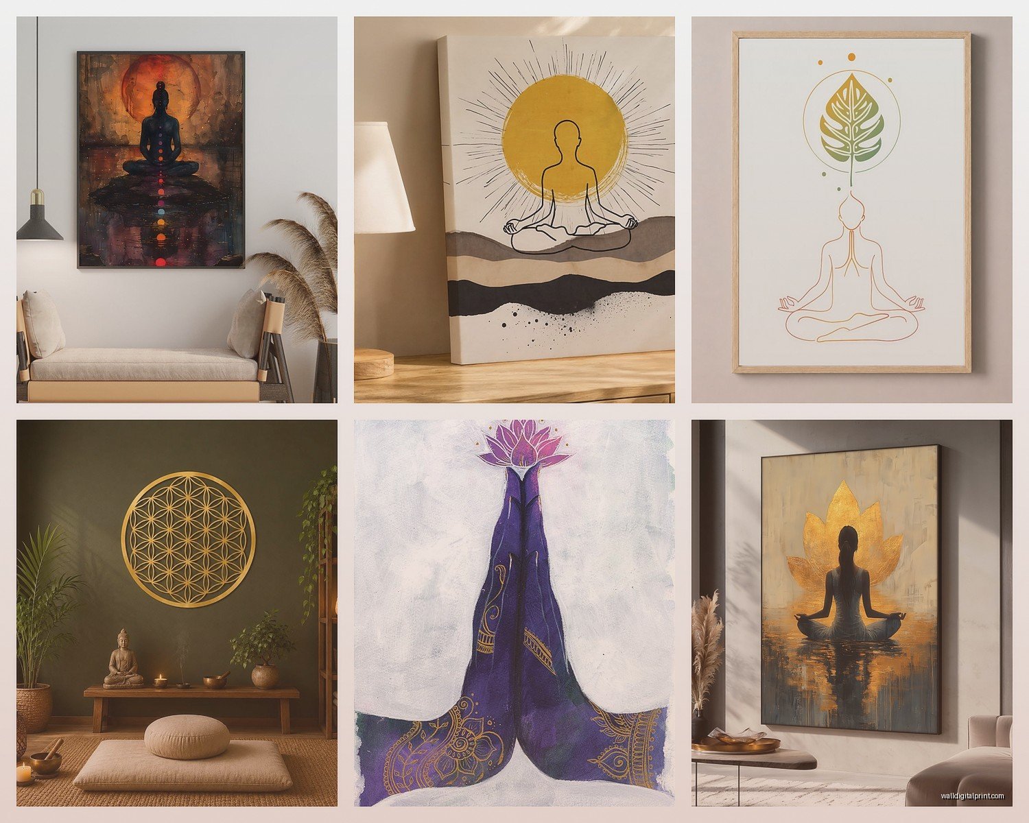 Meditation Wall Art: Mindfulness Zen Spiritual Decor