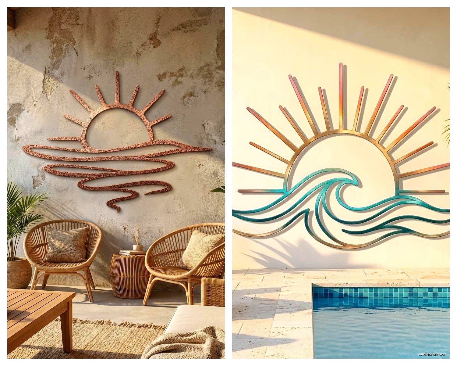 Metal Beach Wall Art: Coastal Ocean Sculpture Designs