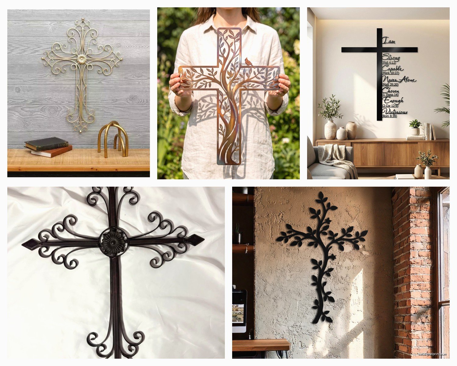 Metal Cross Wall Art: Religious Christian Sculpture