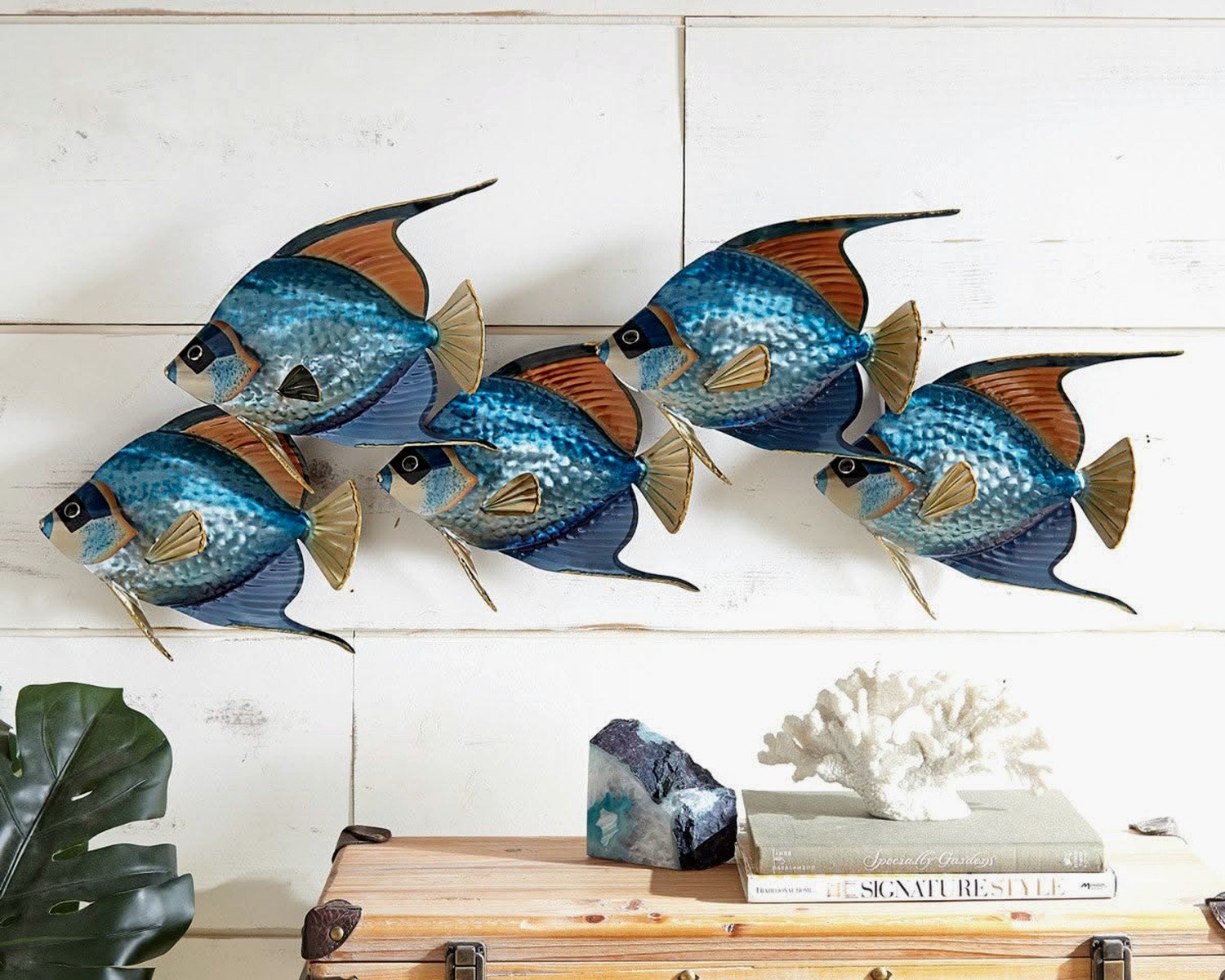 Metal Fish Wall Art: Aquatic Sculpture Ocean Decor