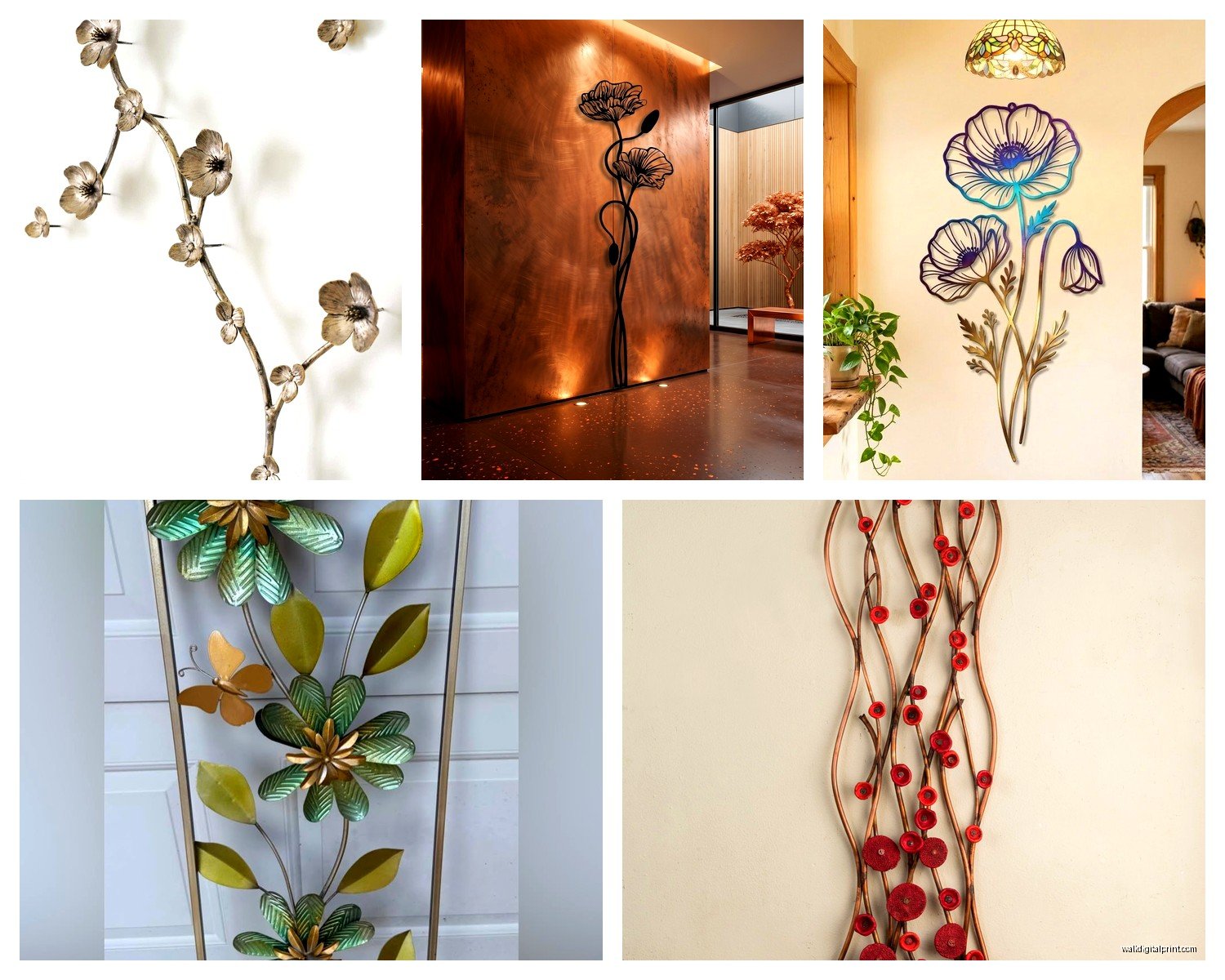 Metal Flower Wall Art: Sculptural Bloom Garden Designs