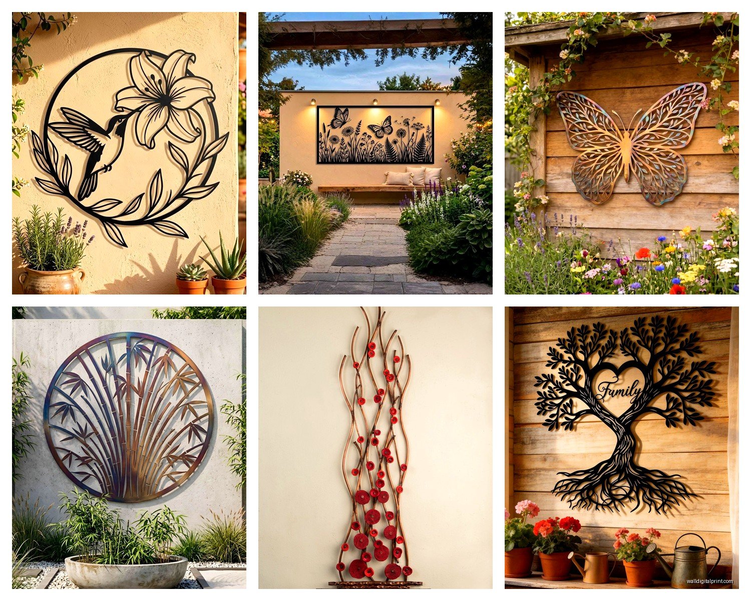 Metal Garden Wall Art: Outdoor Yard Sculpture Decor