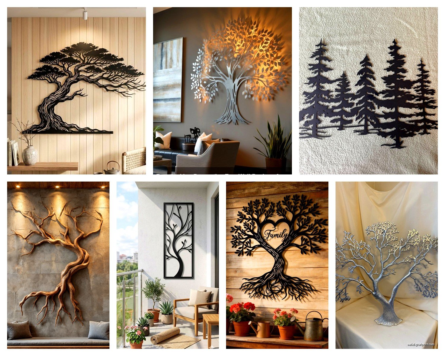 Metal Tree Wall Art: Sculptural Nature Designs