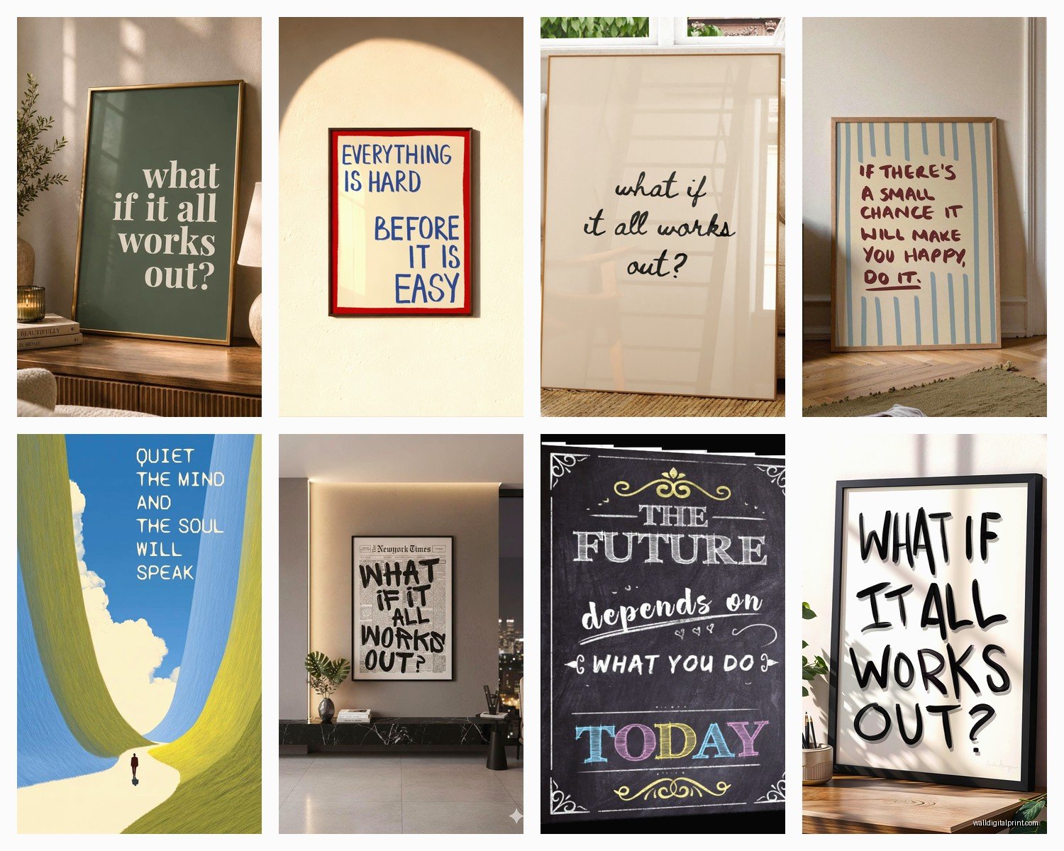 Motivational Wall Art: Inspirational Quotes & Success
