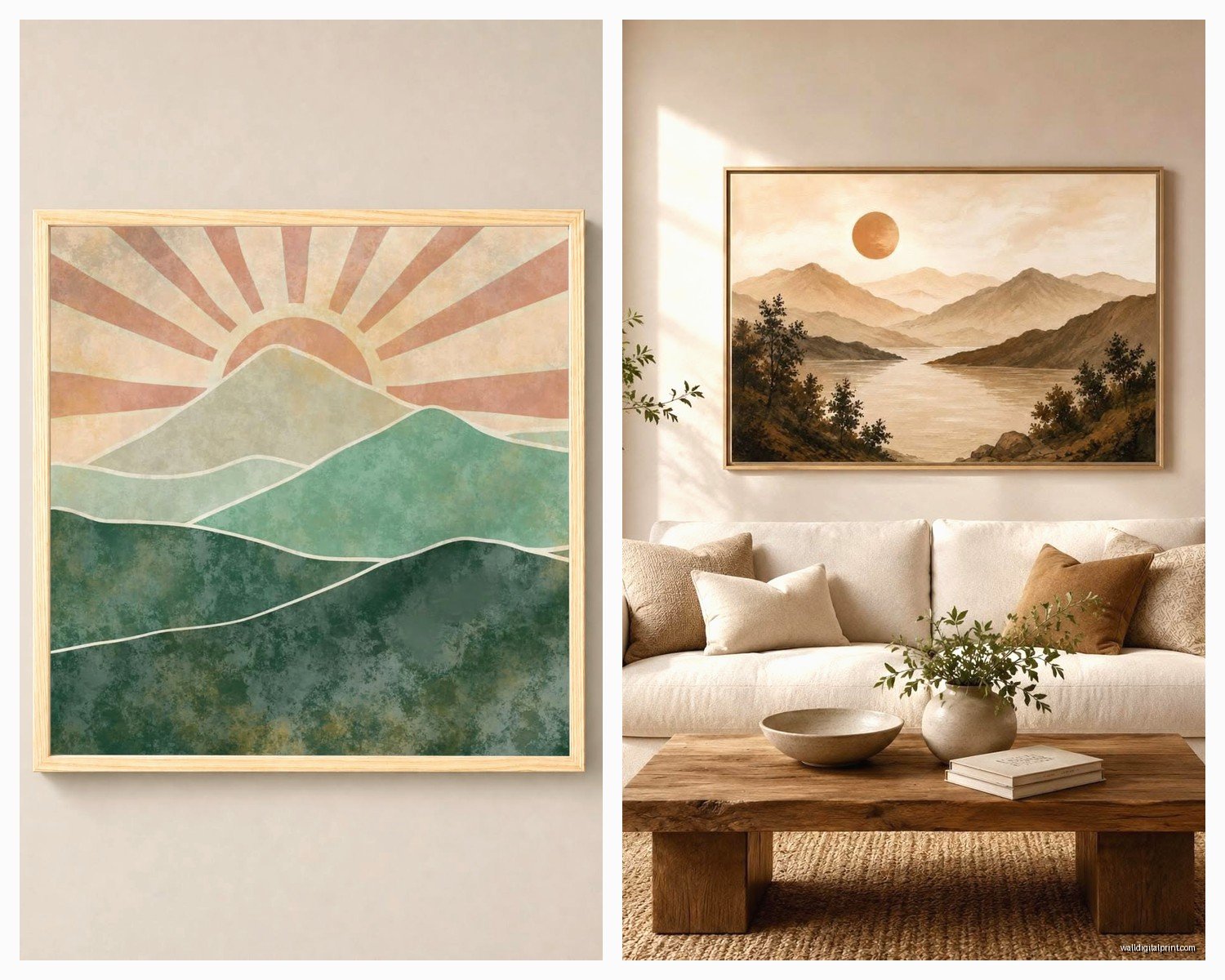 Mountains Wall Art: Alpine Peak Nature Landscape
