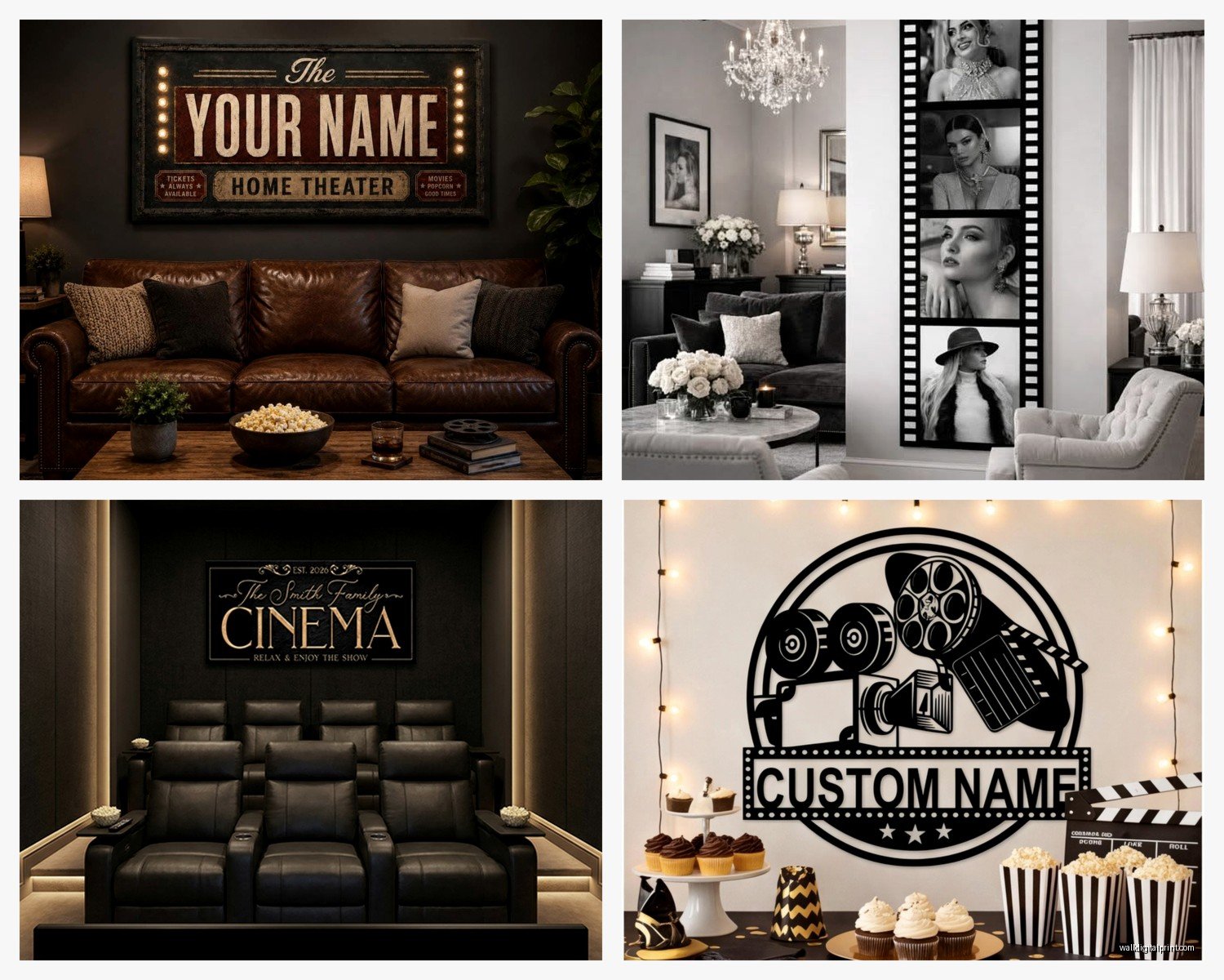 Movie Theater Wall Art: Cinema Film Poster Decor