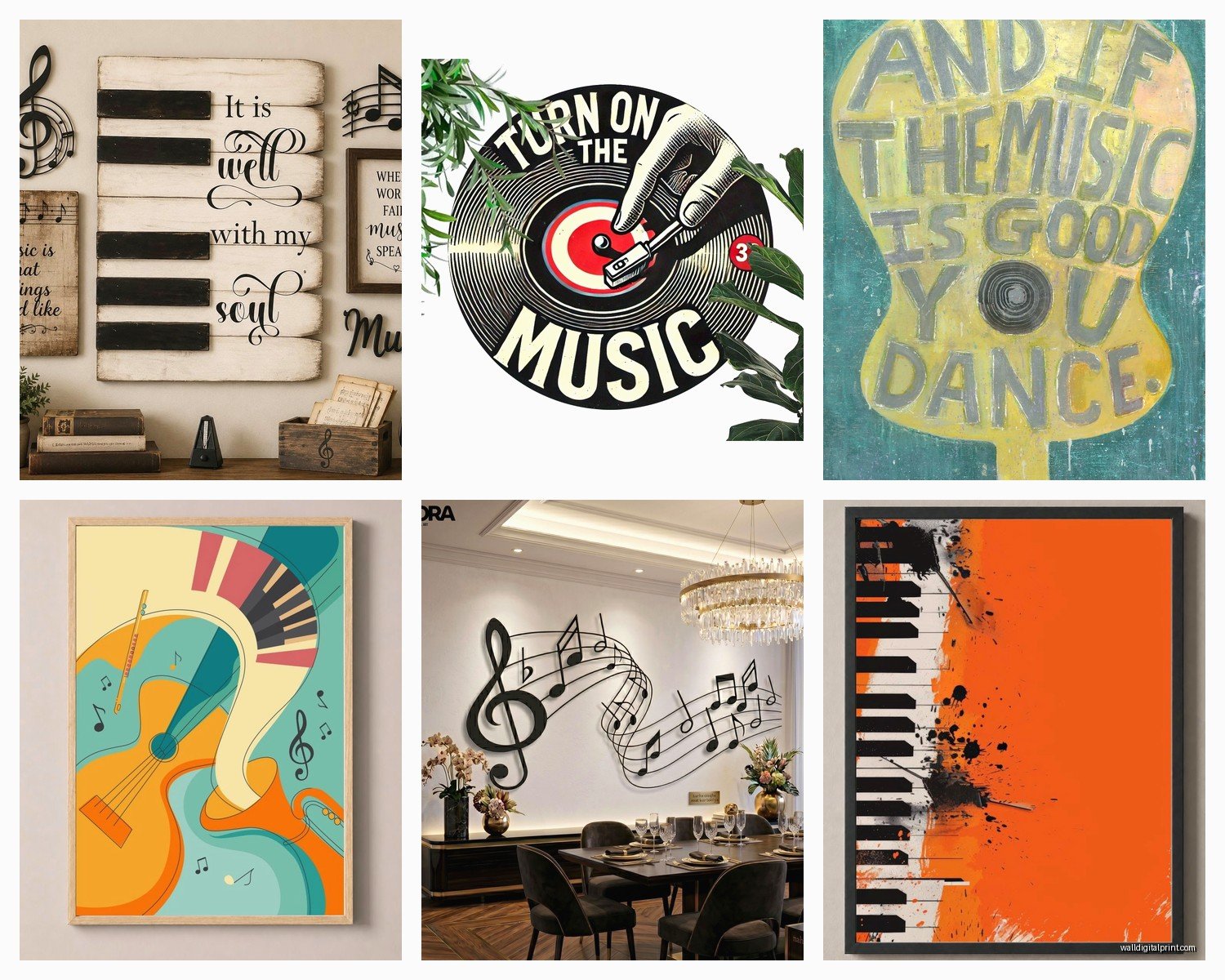 Musical Wall Art: Instrument & Music Note Decor