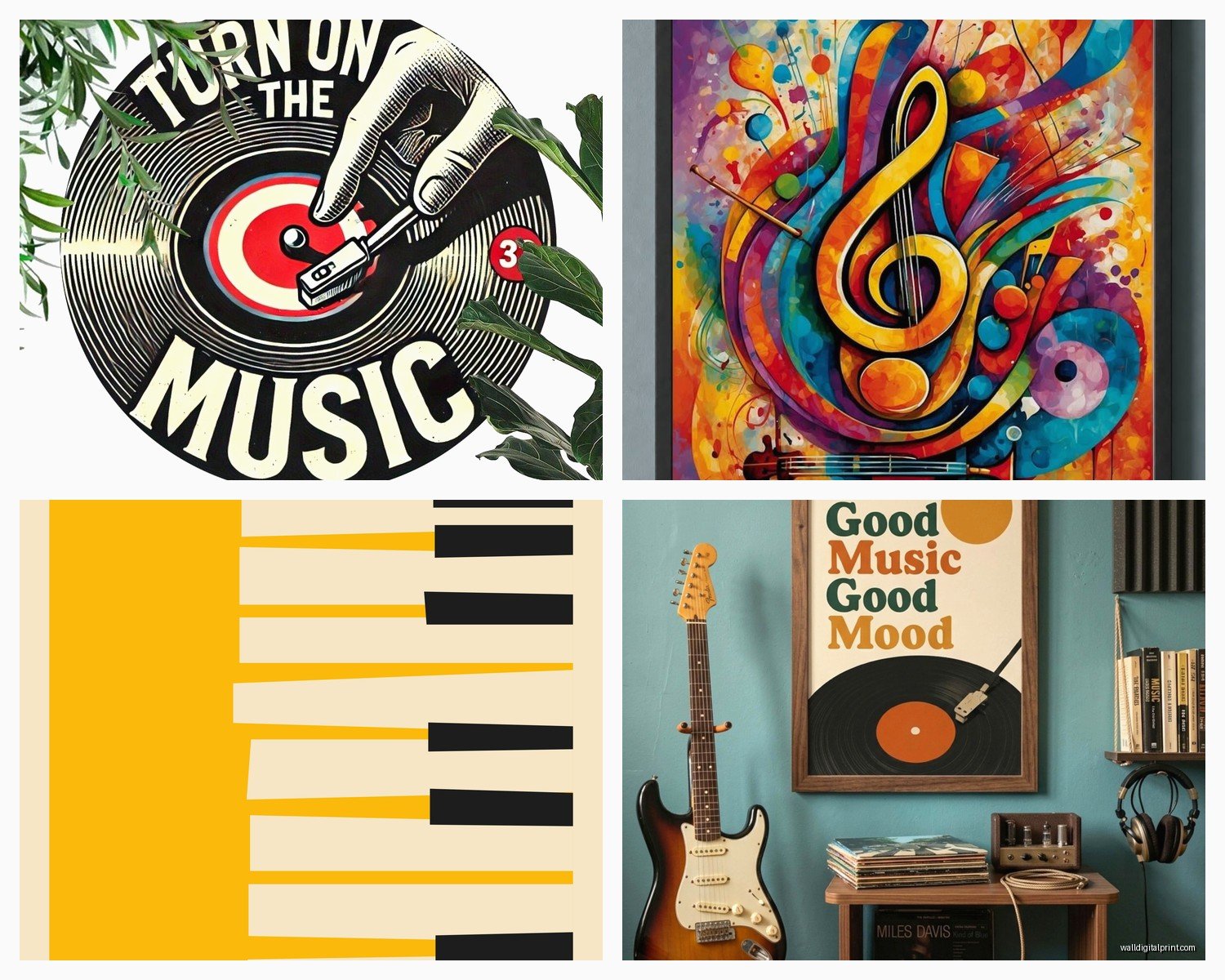 Musical Wall Art: Instrument & Music Note Decor