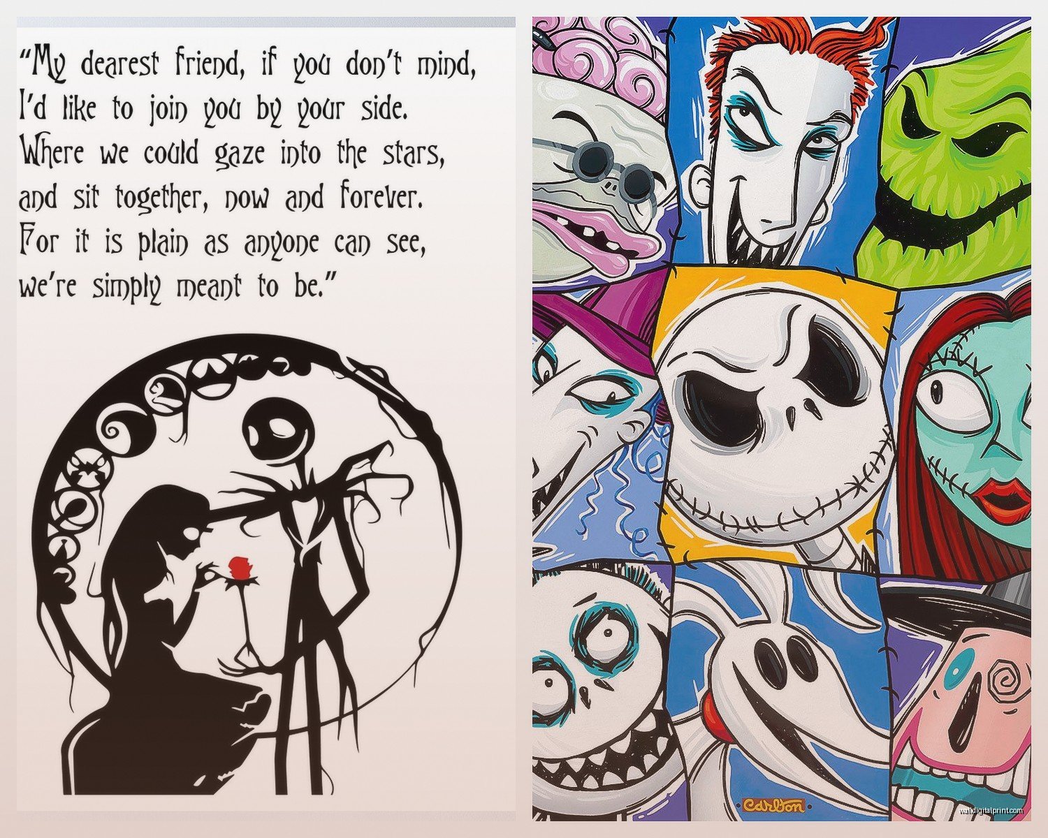 Nightmare Before Christmas Wall Art: Tim Burton Movie Decor