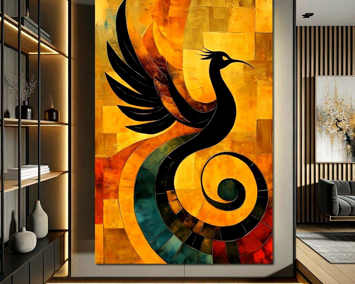 Phoenix Wall Art: Mythical Firebird Rebirth Symbol