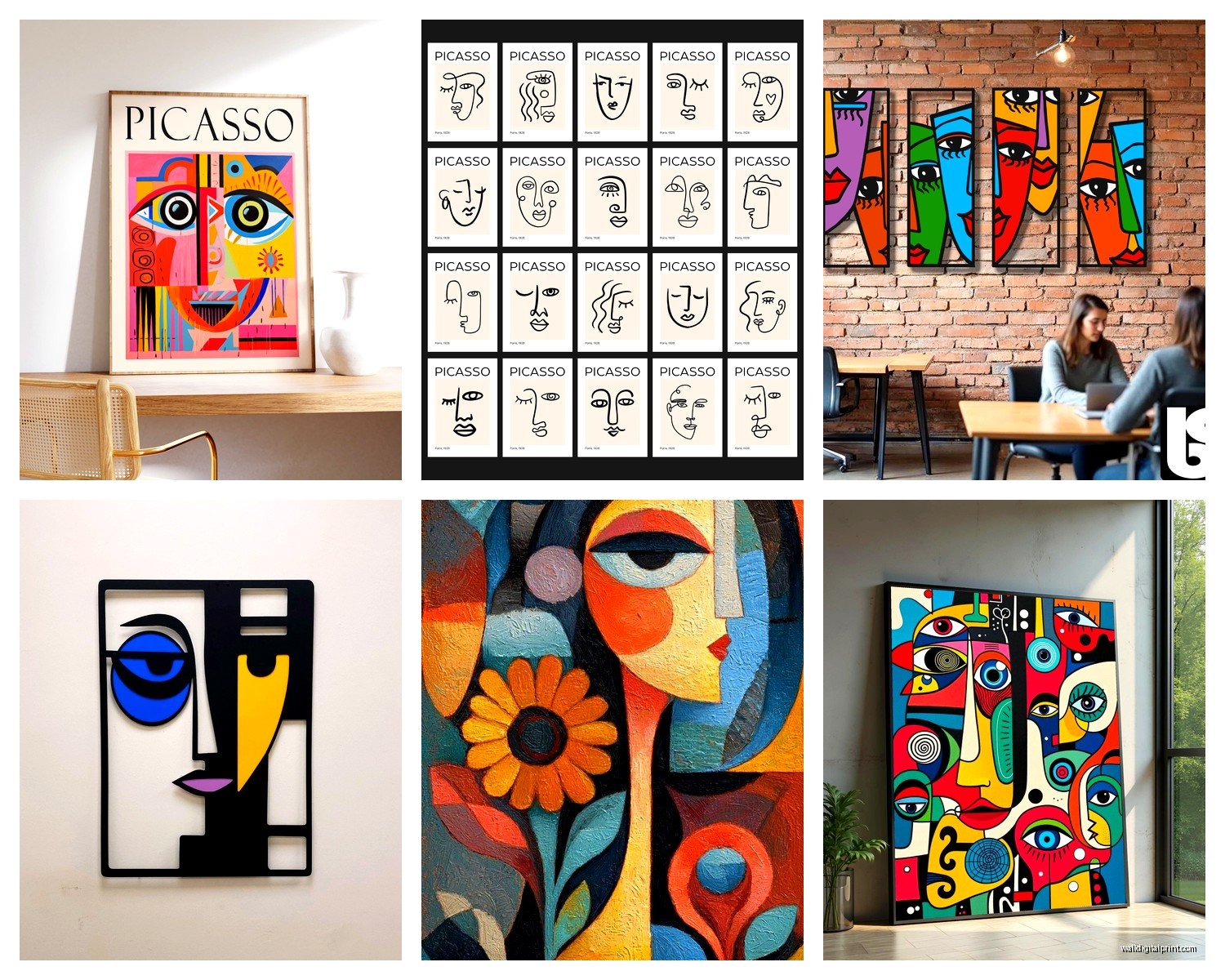 Picasso Wall Art: Cubism Modern Art Master Reproductions