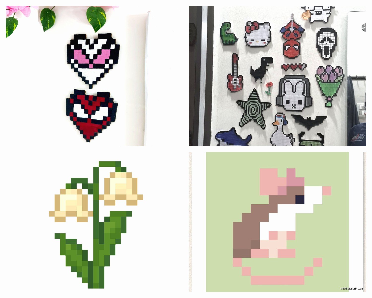 Pixel Wall Art: 8-Bit Retro Video Game Digital Art