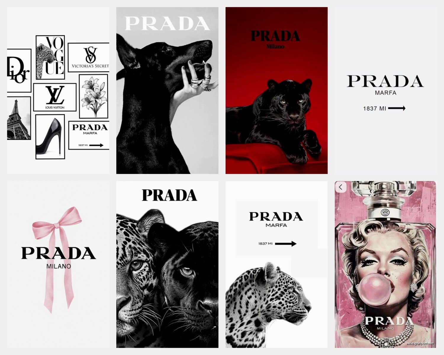 Prada Wall Art: Italian Fashion Luxury Brand Designer
