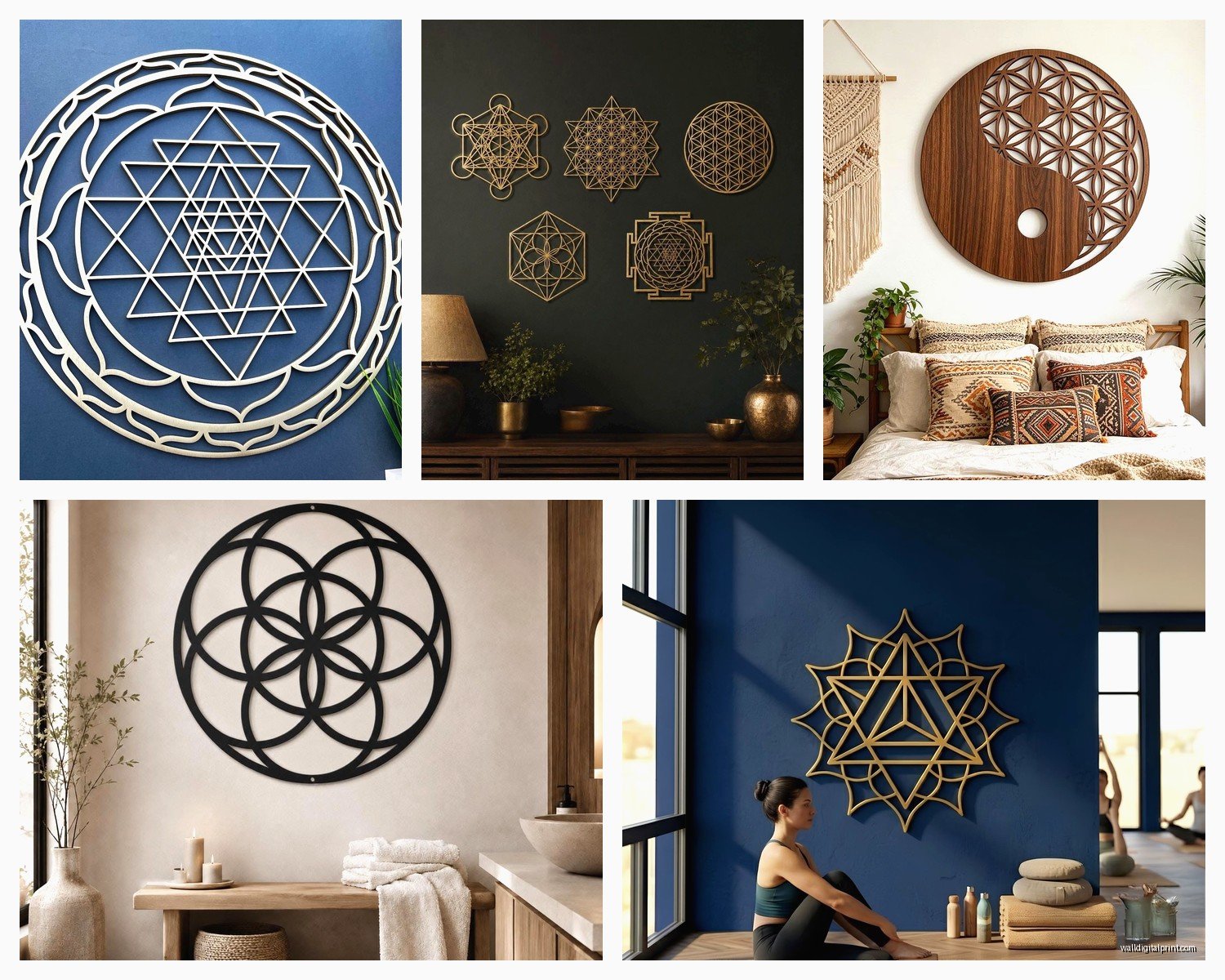 Sacred Geometry Wall Art: Spiritual Mathematical Patterns