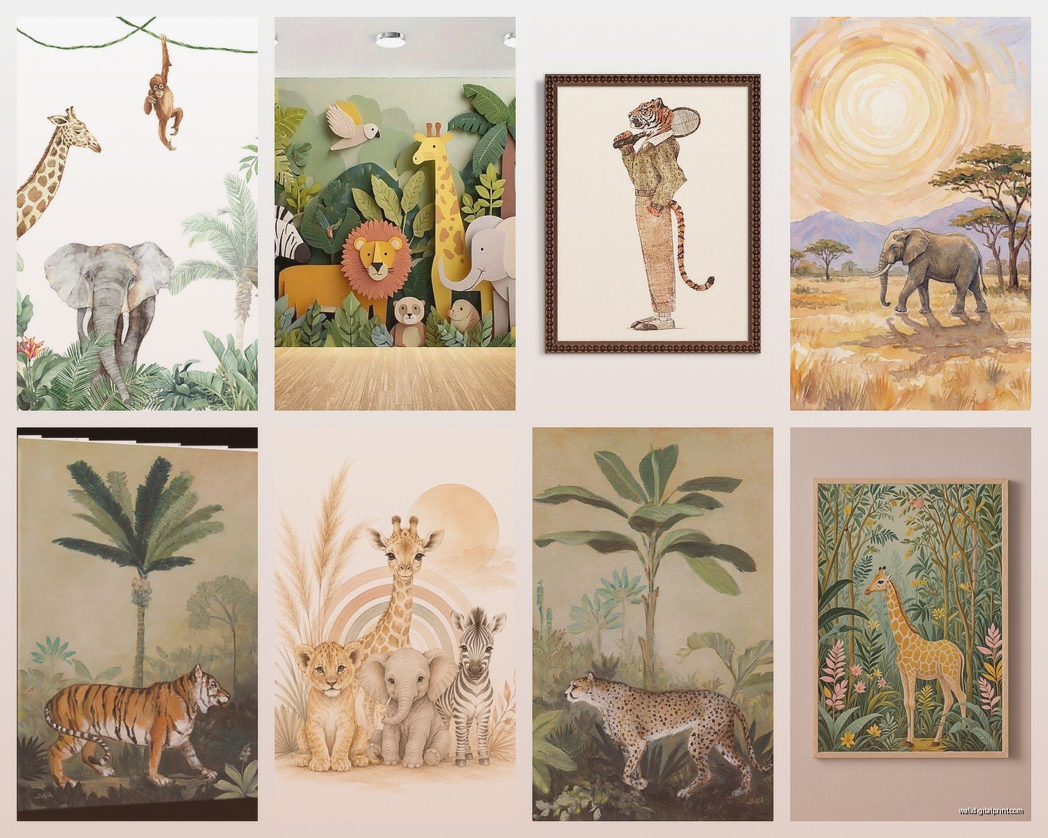 Safari Wall Art: African Wildlife Animal Prints