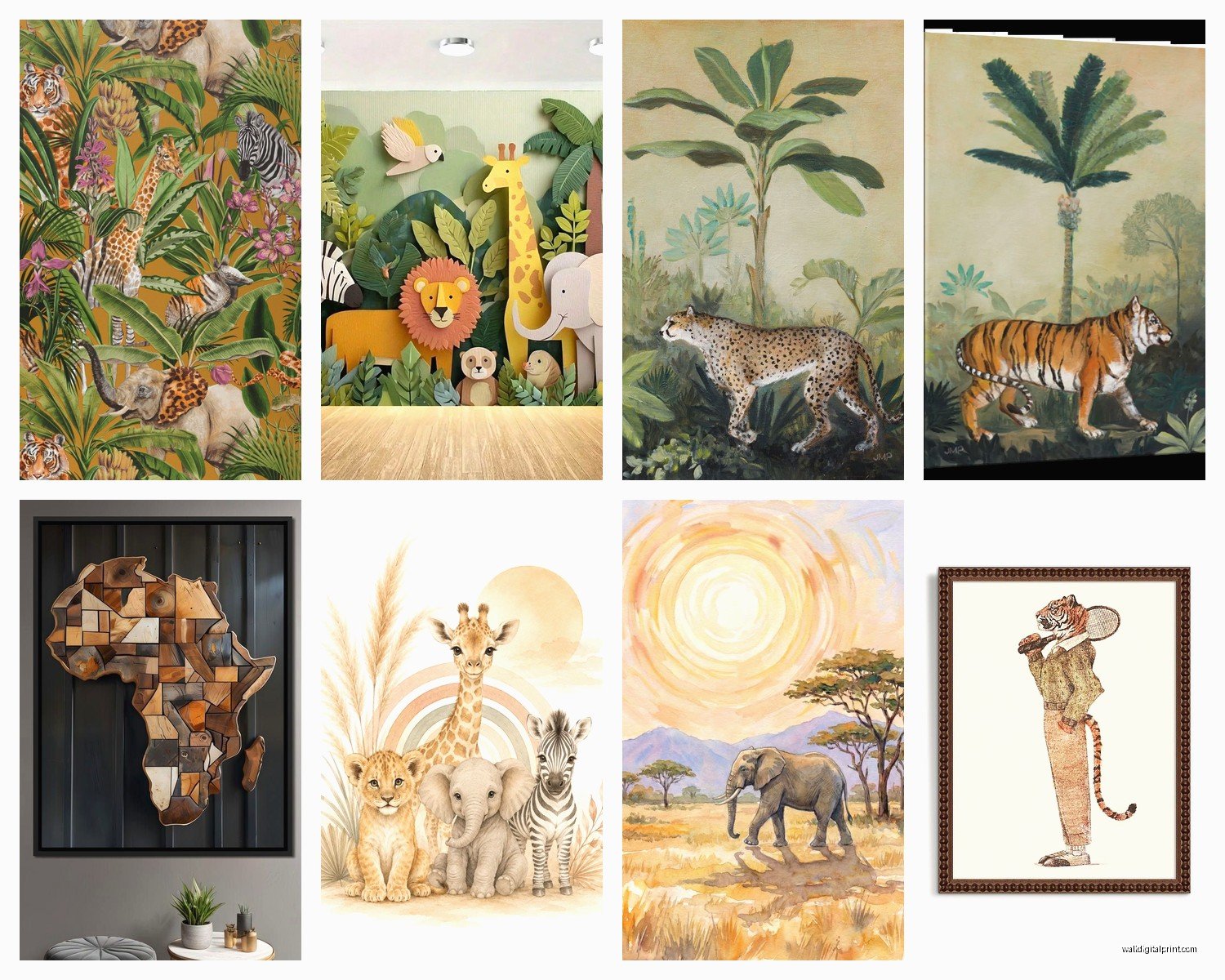 Safari Wall Art: African Wildlife Animal Prints