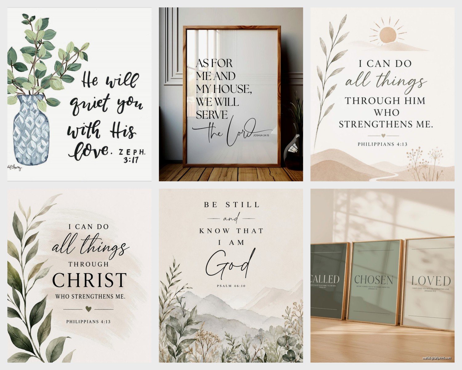 Scripture Wall Art: Bible Verse Christian Faith Decor