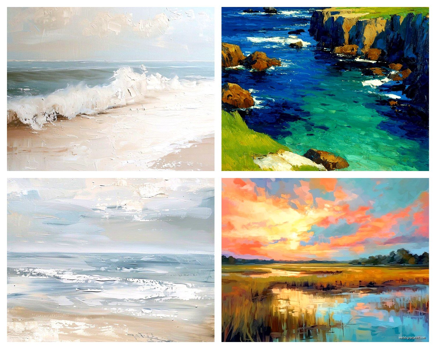 Seascape Wall Art: Ocean Horizon & Wave Photography