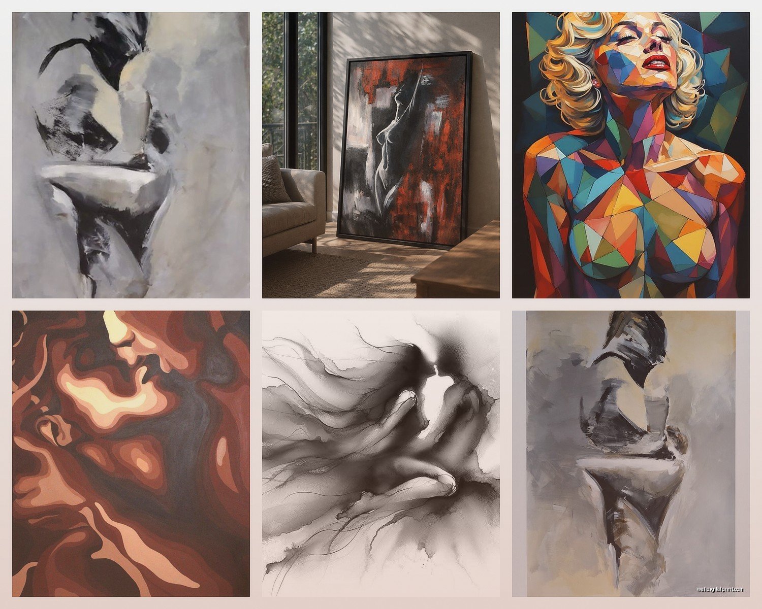 Sensual Wall Art: Intimate Romantic Bedroom Decor