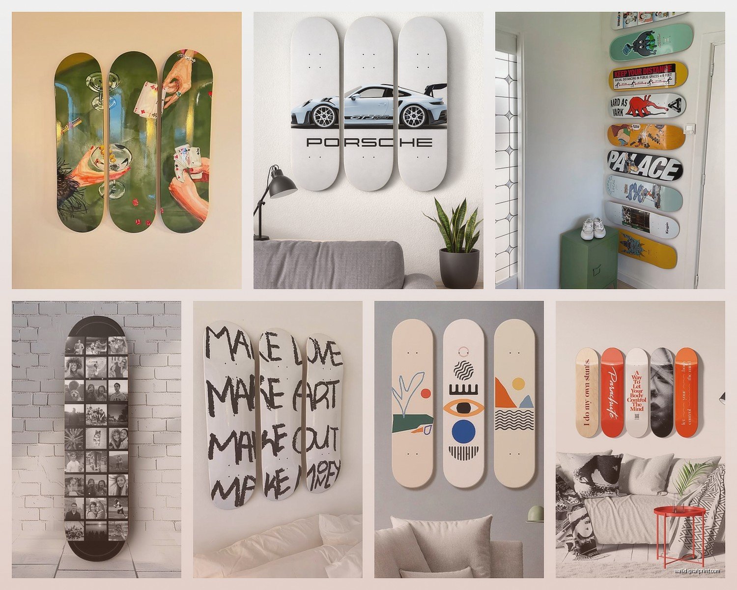 Skateboard Deck Wall Art: Mounted Board Display Collection