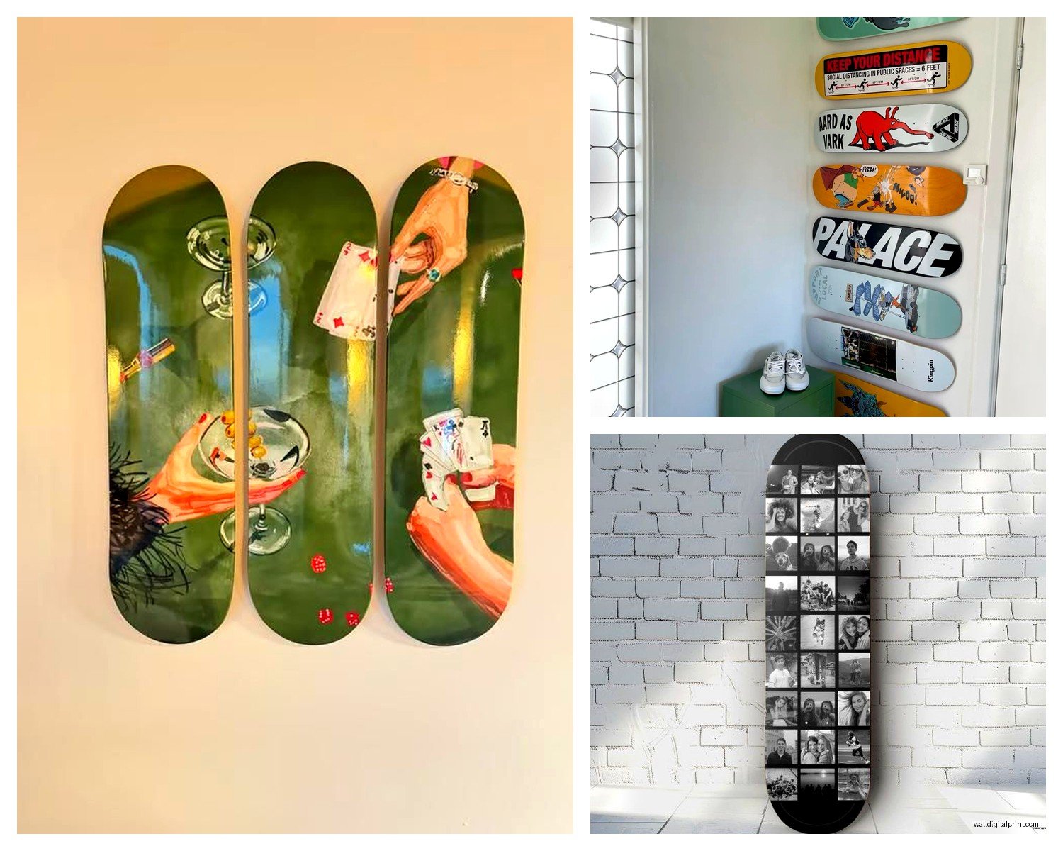 Skateboard Deck Wall Art: Mounted Board Display Collection