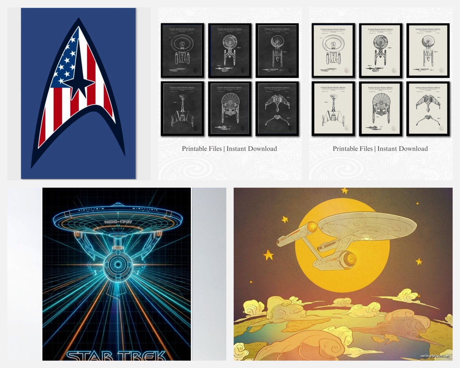 Star Trek Wall Art: Sci-Fi TV Series Trekkies Fan Decor