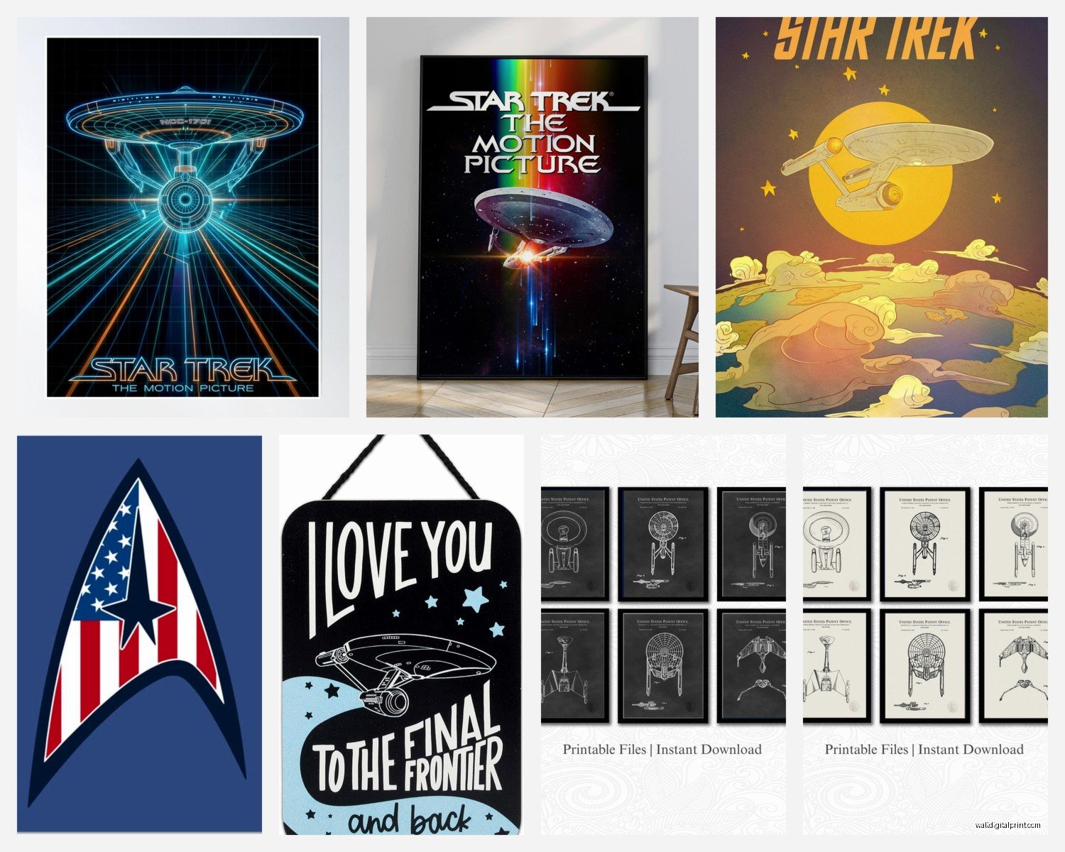 Star Trek Wall Art: Sci-Fi TV Series Trekkies Fan Decor