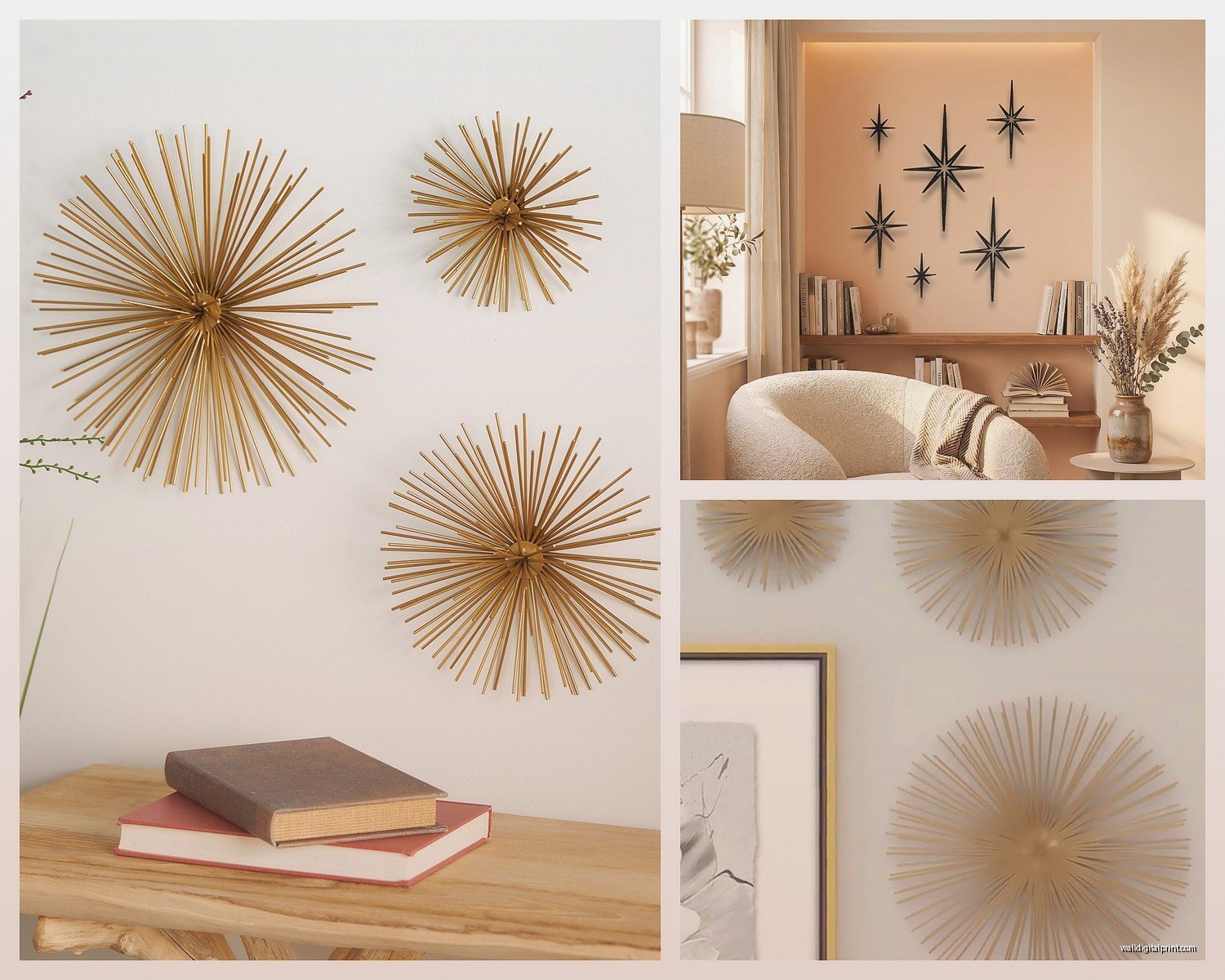 Starburst Wall Art: Retro Sunburst Geometric Patterns