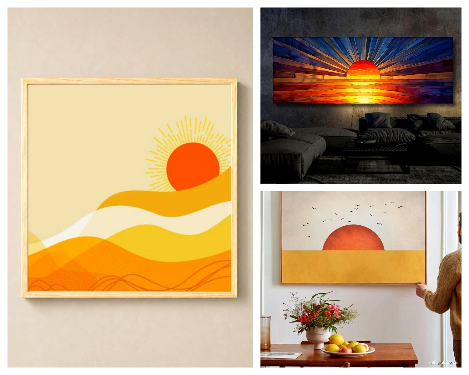 Sunrise Wall Art: Dawn Morning Sky Horizon Photography
