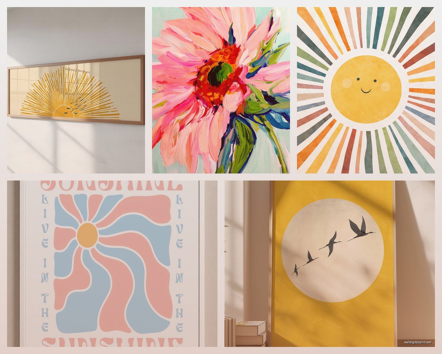 Sunshine Wall Art: Bright Happy Sun Ray Decor