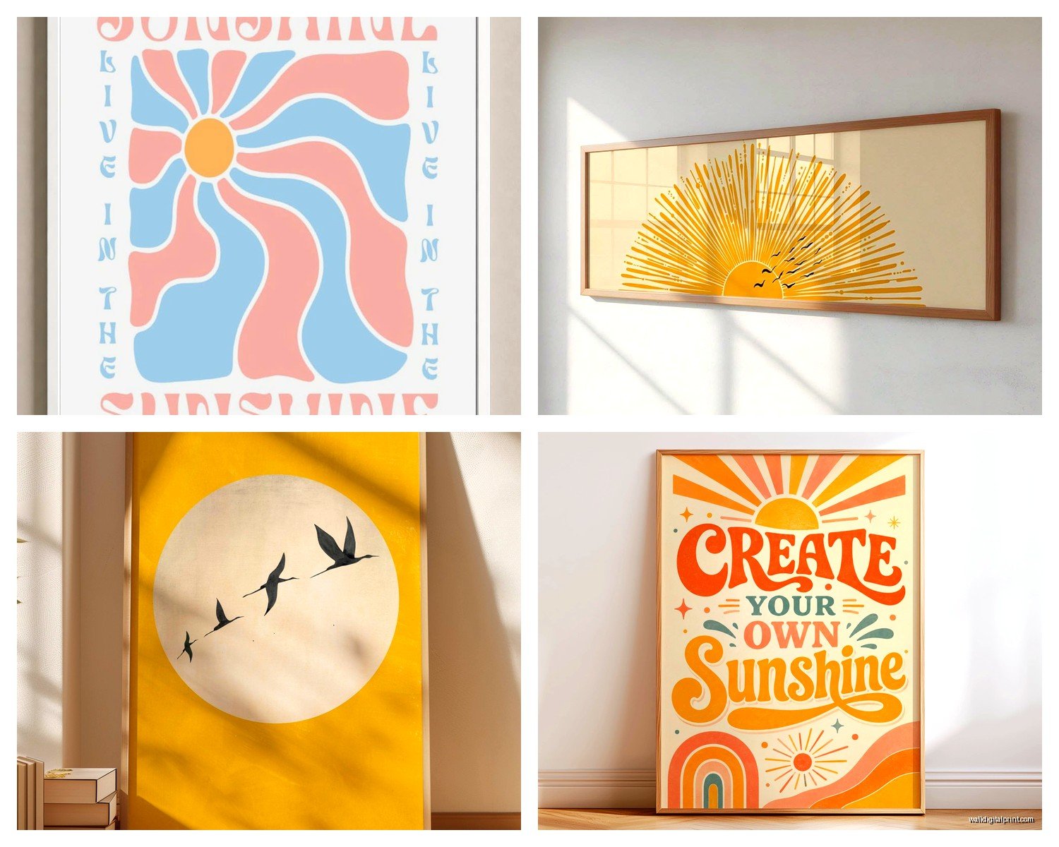 Sunshine Wall Art: Bright Happy Sun Ray Decor