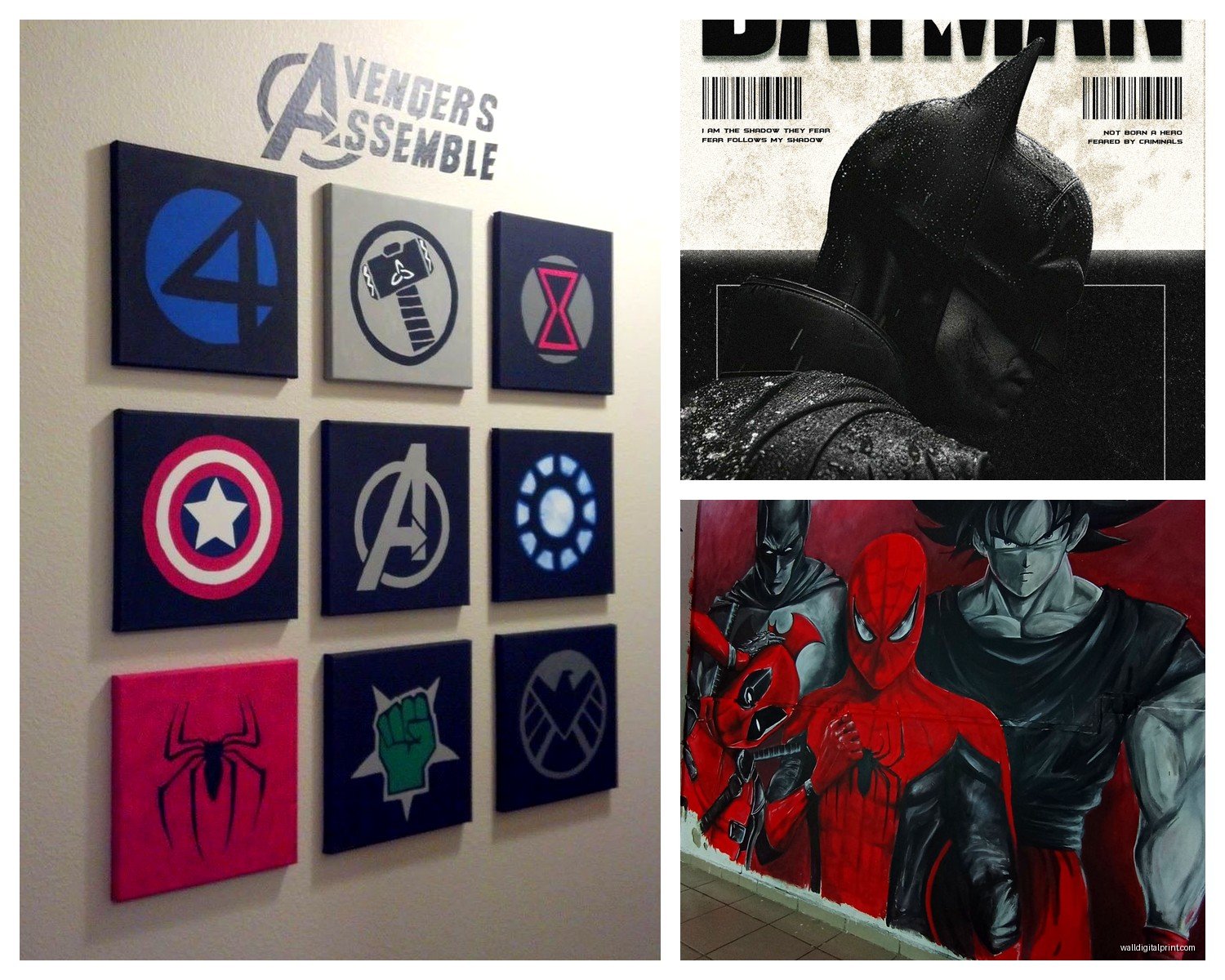 Superhero Wall Art: Marvel DC Comic Book Hero Decor