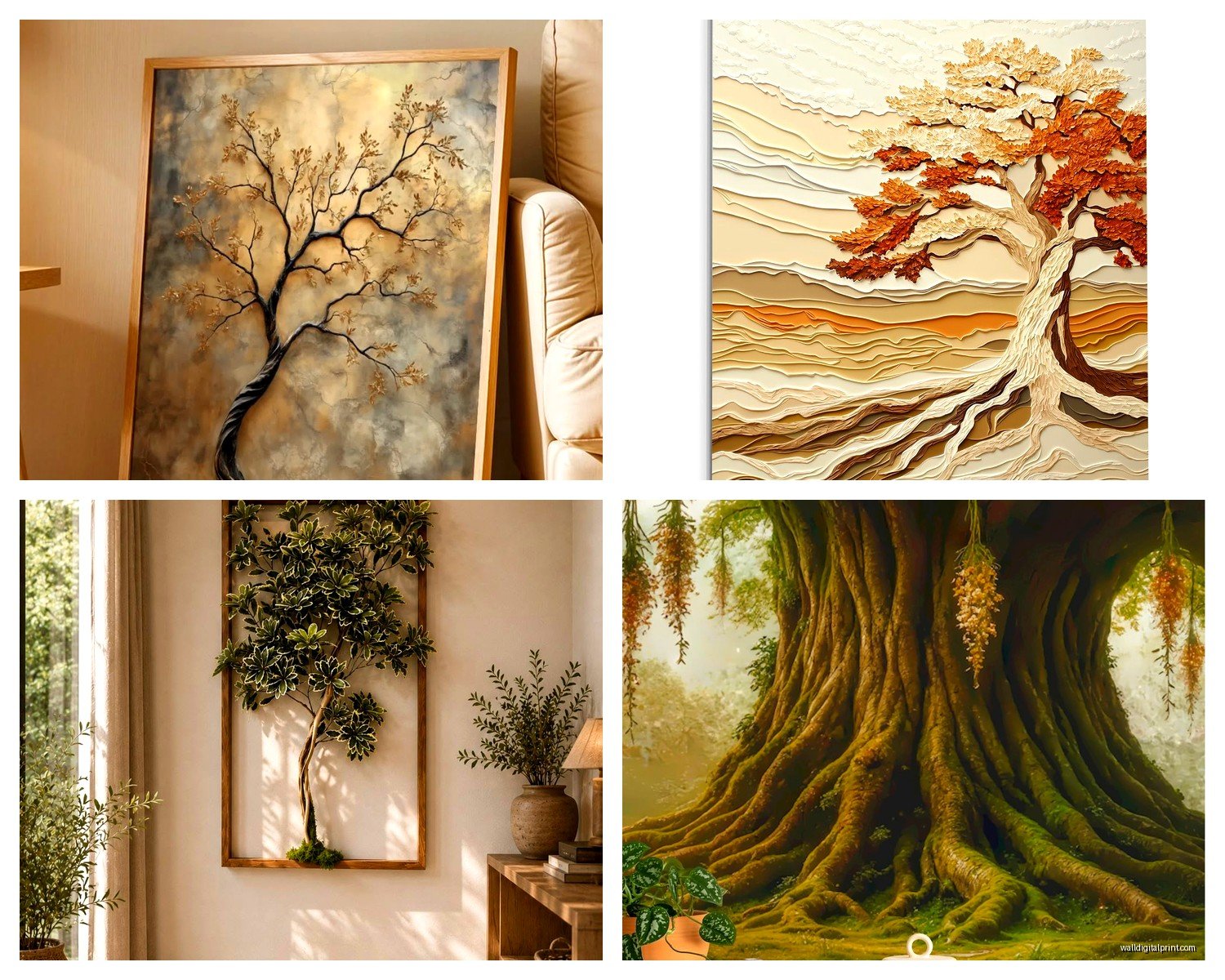 Tree Wall Art: Forest Nature Landscape Decor