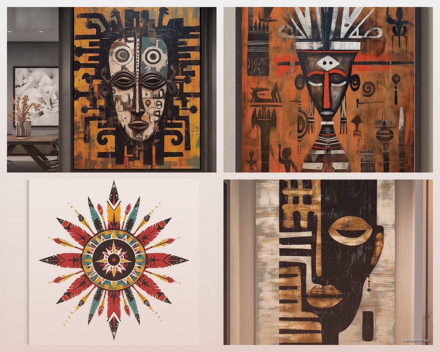 Tribal Wall Art: Indigenous Ethnic Cultural Designs