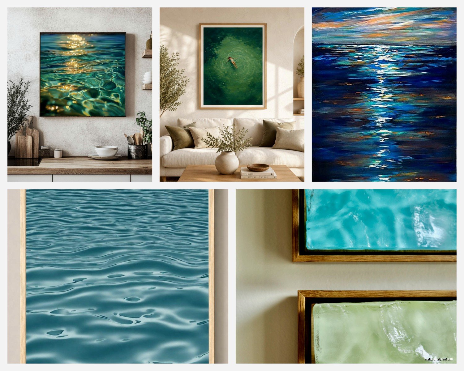 Water Wall Art: Ocean Lake River Aquatic Photography