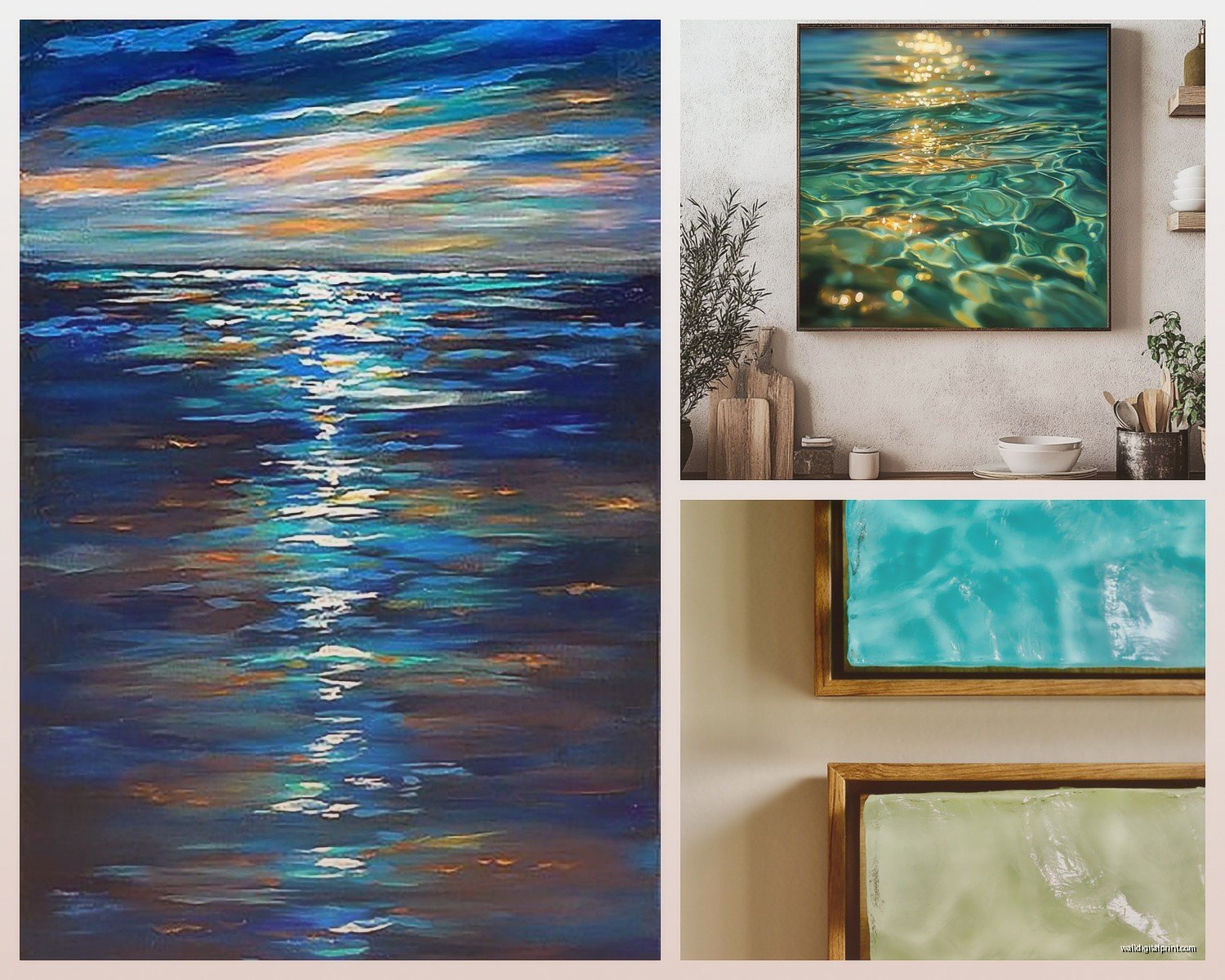 Water Wall Art: Ocean Lake River Aquatic Photography