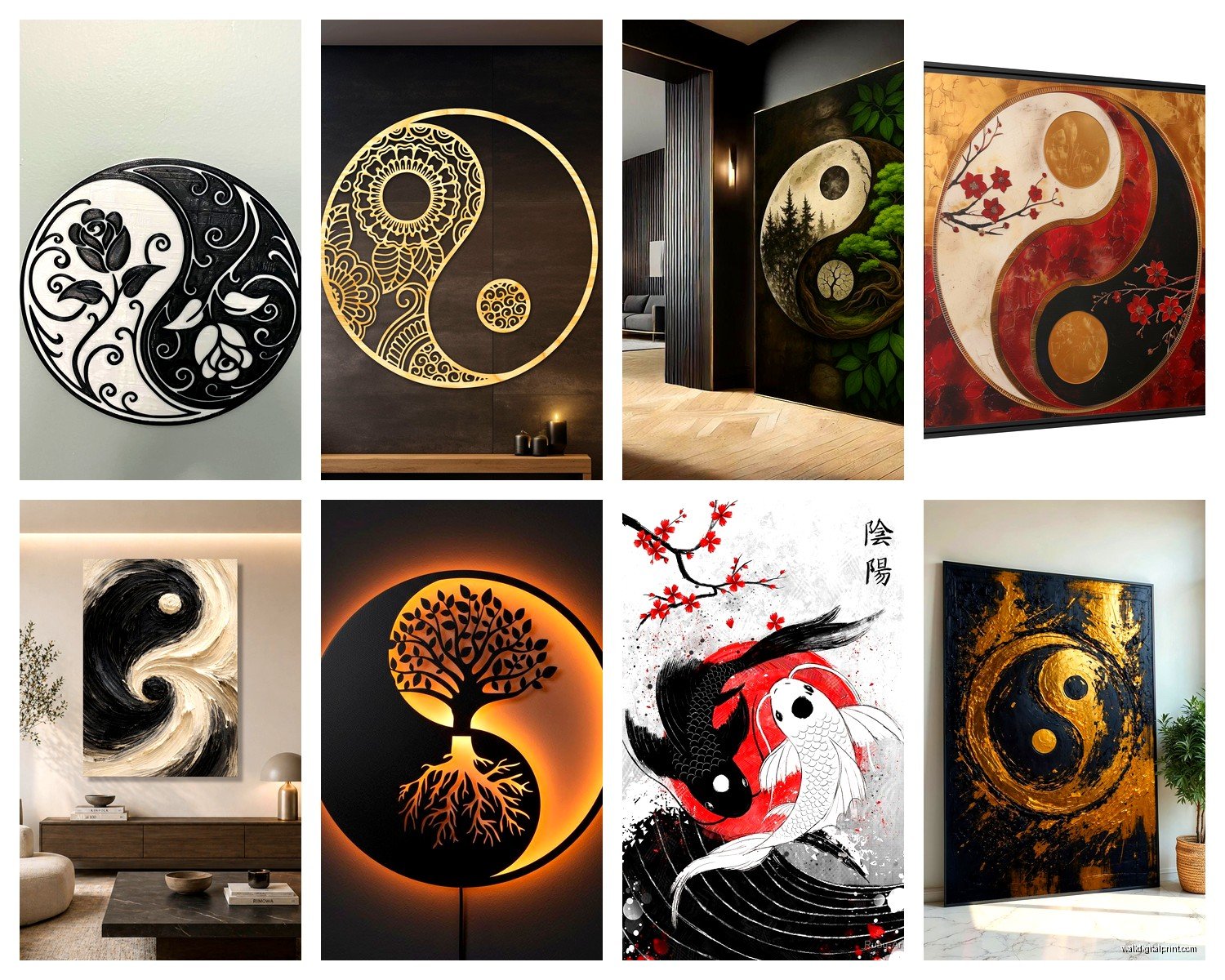 Yin Yang Wall Art: Balance Duality Eastern Philosophy