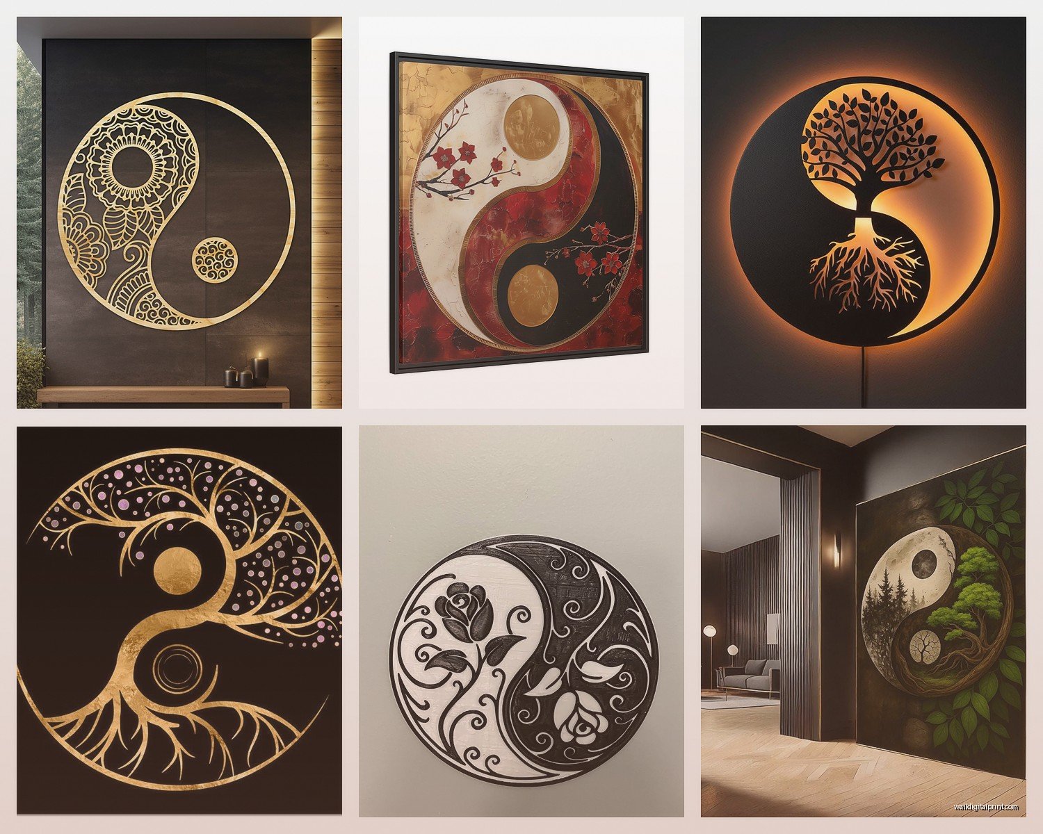 Yin Yang Wall Art: Balance Duality Eastern Philosophy
