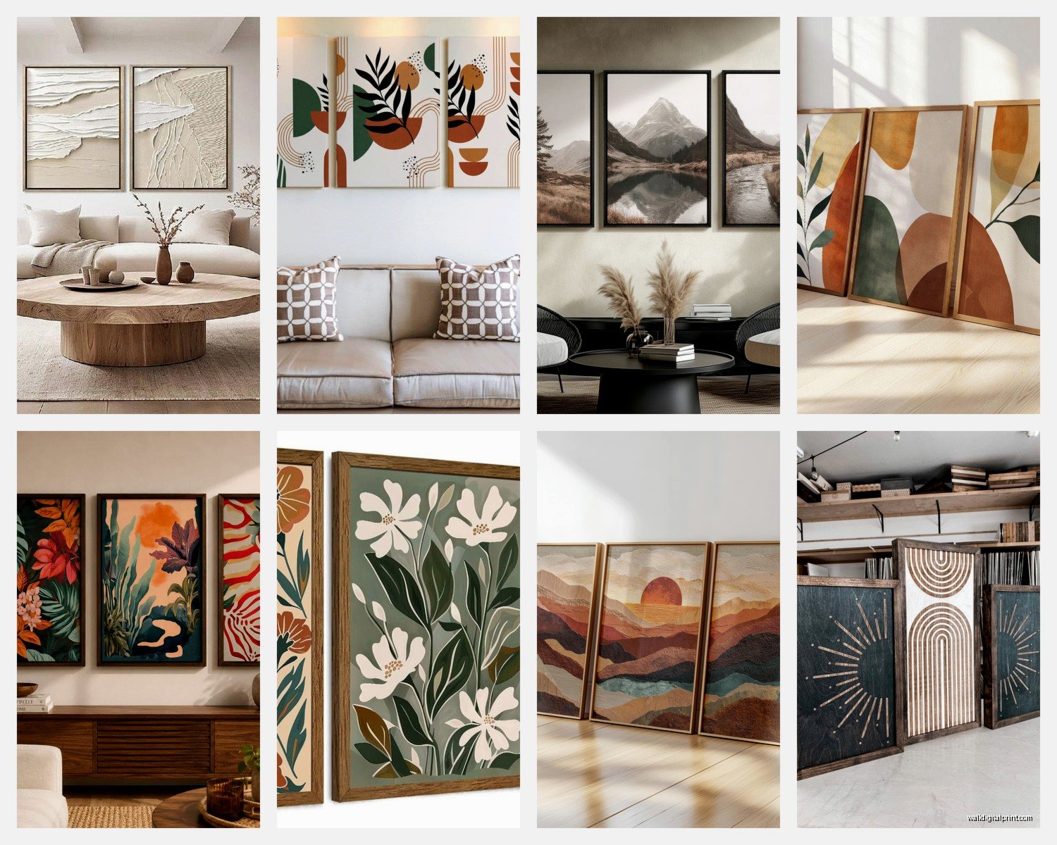 3 Piece Wall Art: Triptych Multi-Panel Display Sets