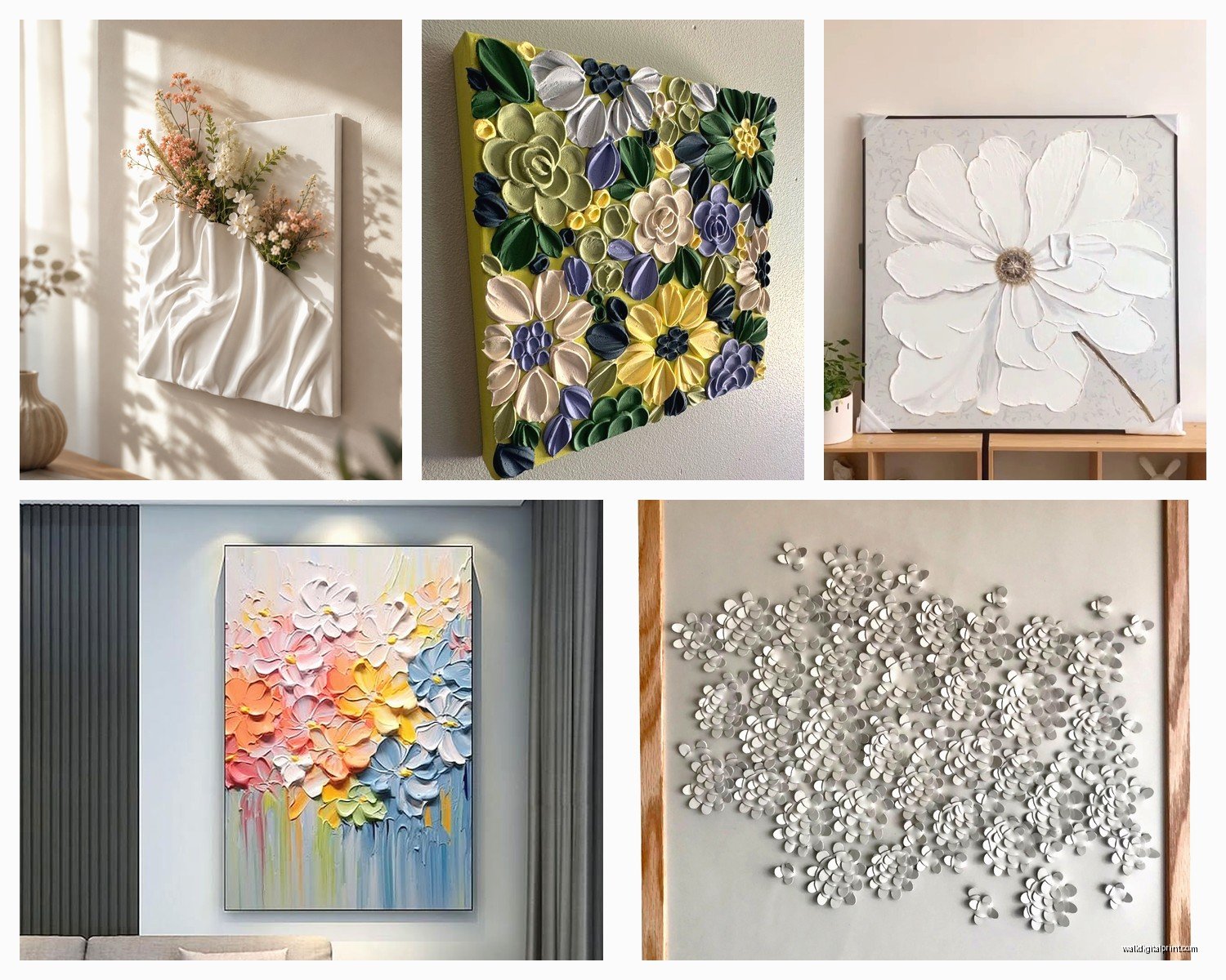3D Flower Wall Art: Dimensional Bloom Sculptural Designs