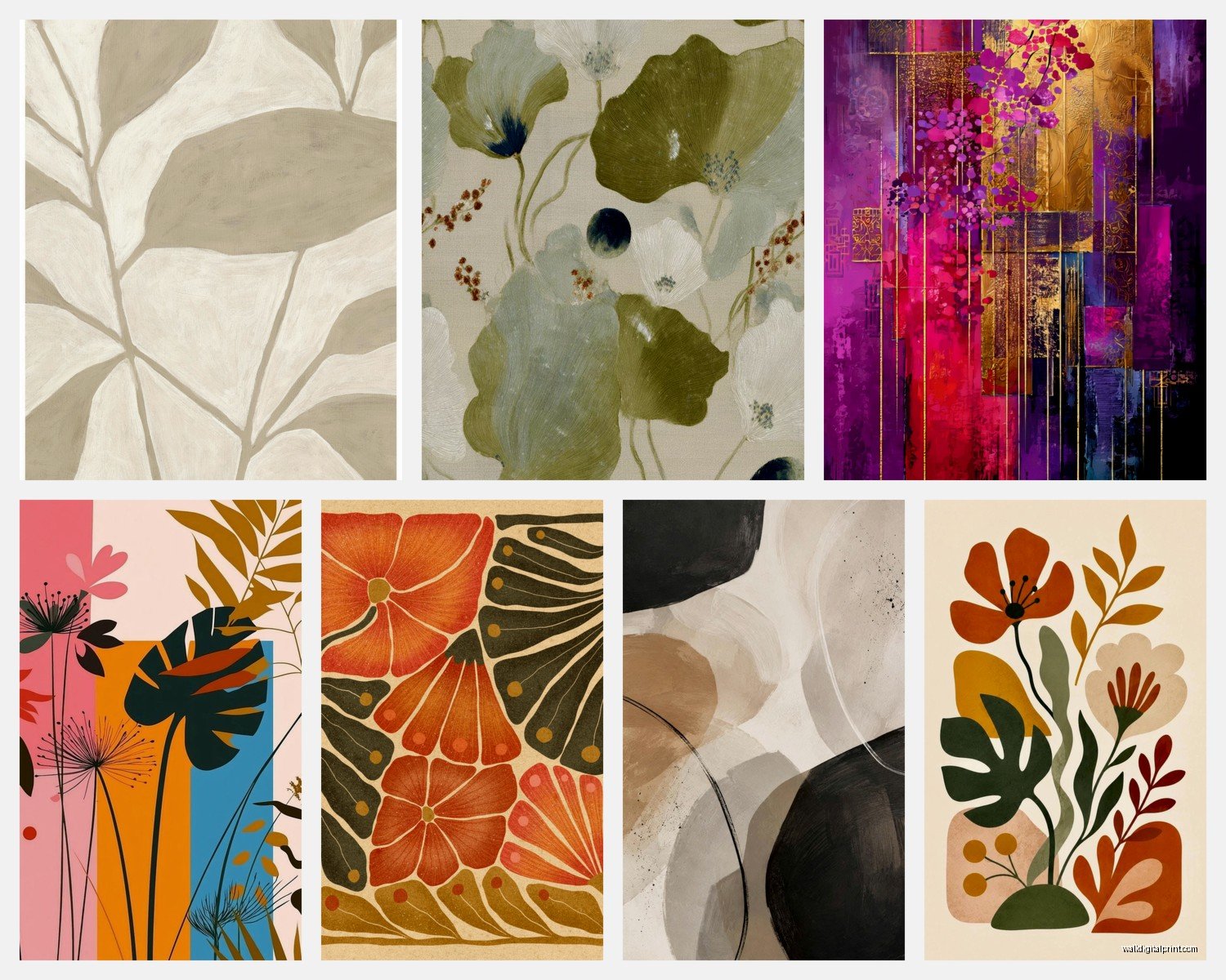 Abstract Prints Wall Art: Modern Non-Representational Posters