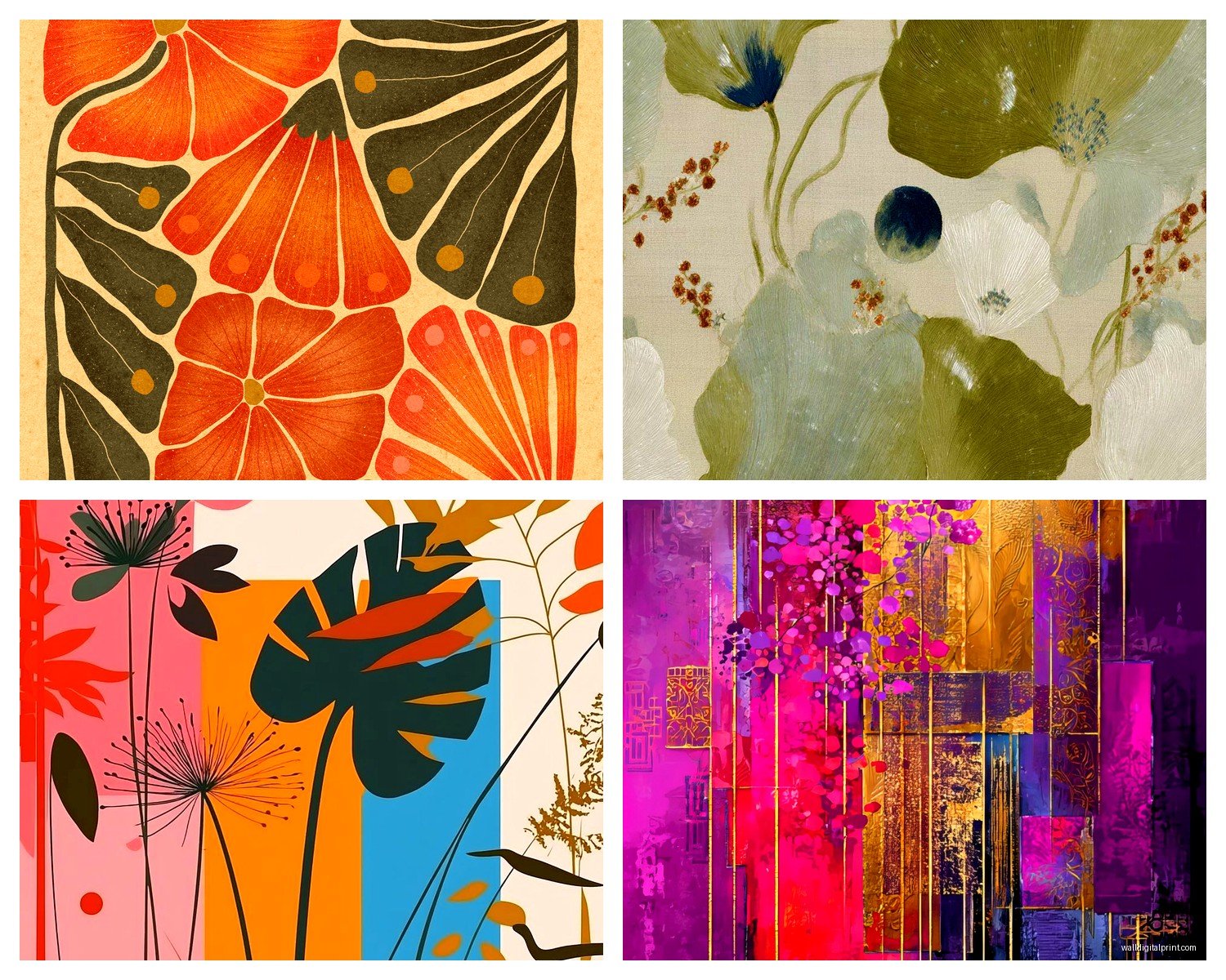 Abstract Prints Wall Art: Modern Non-Representational Posters