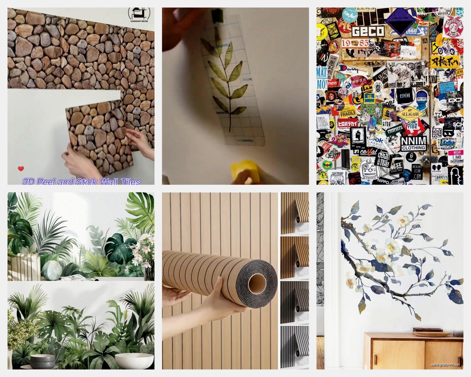 Adhesive Wall Art: Stick-On Peel & Stick No-Nail Decor