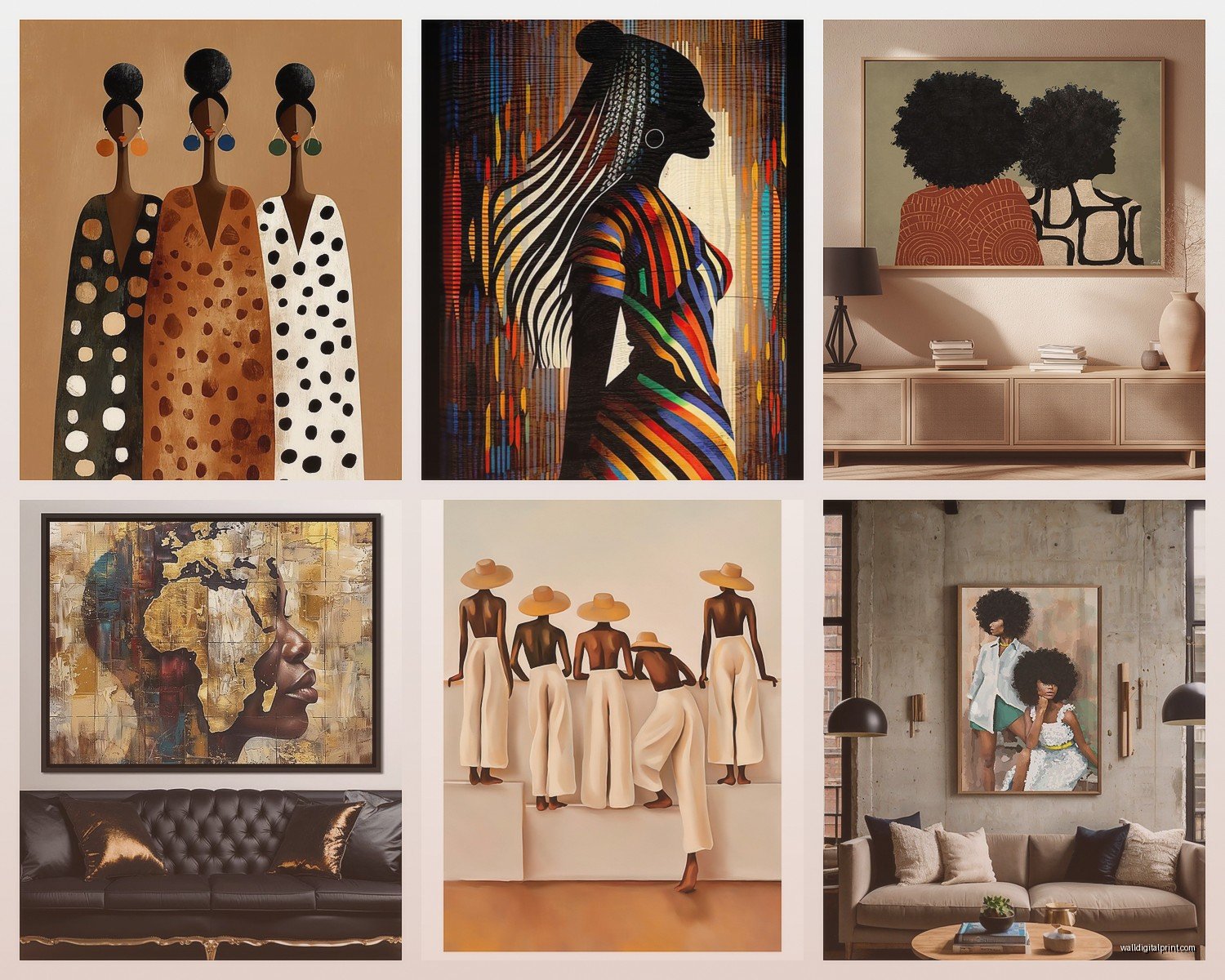 African American Wall Art for Living Room: Black Culture Main Space