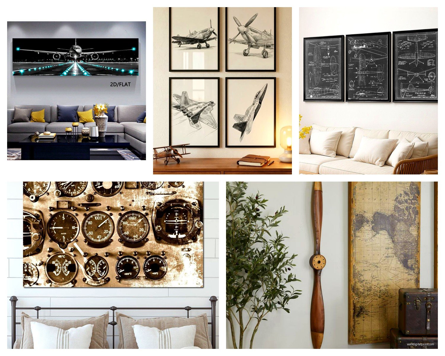Aviation Wall Art: Airplane Flight Pilot Aircraft Decor