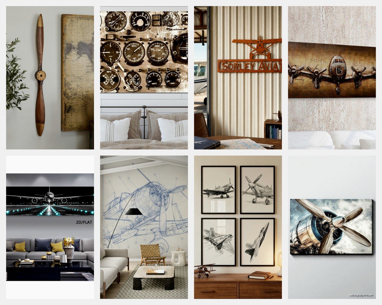 Aviation Wall Art: Airplane Flight Pilot Aircraft Decor