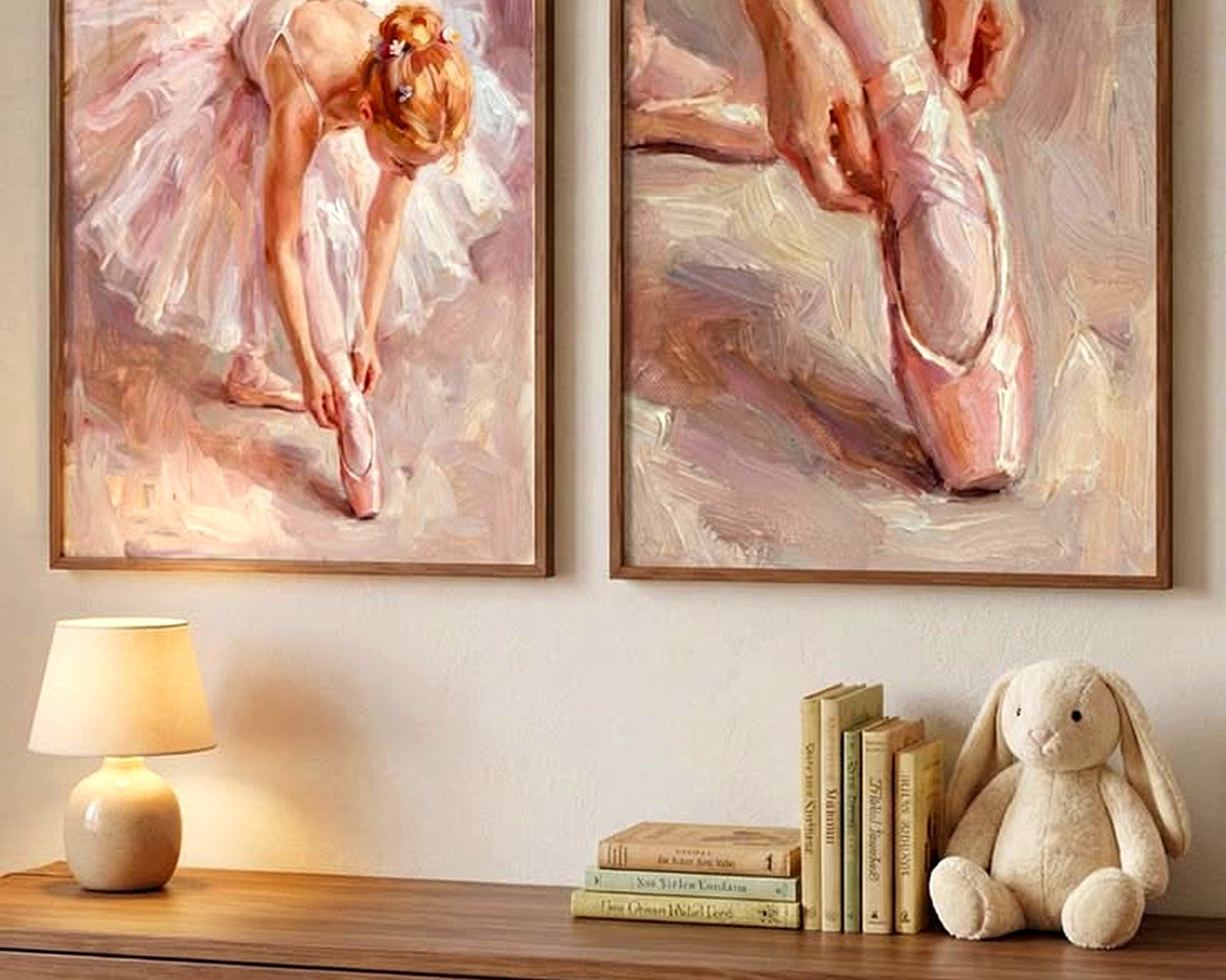 Ballerina Wall Art: Ballet Dancer Pointe Dance Studio