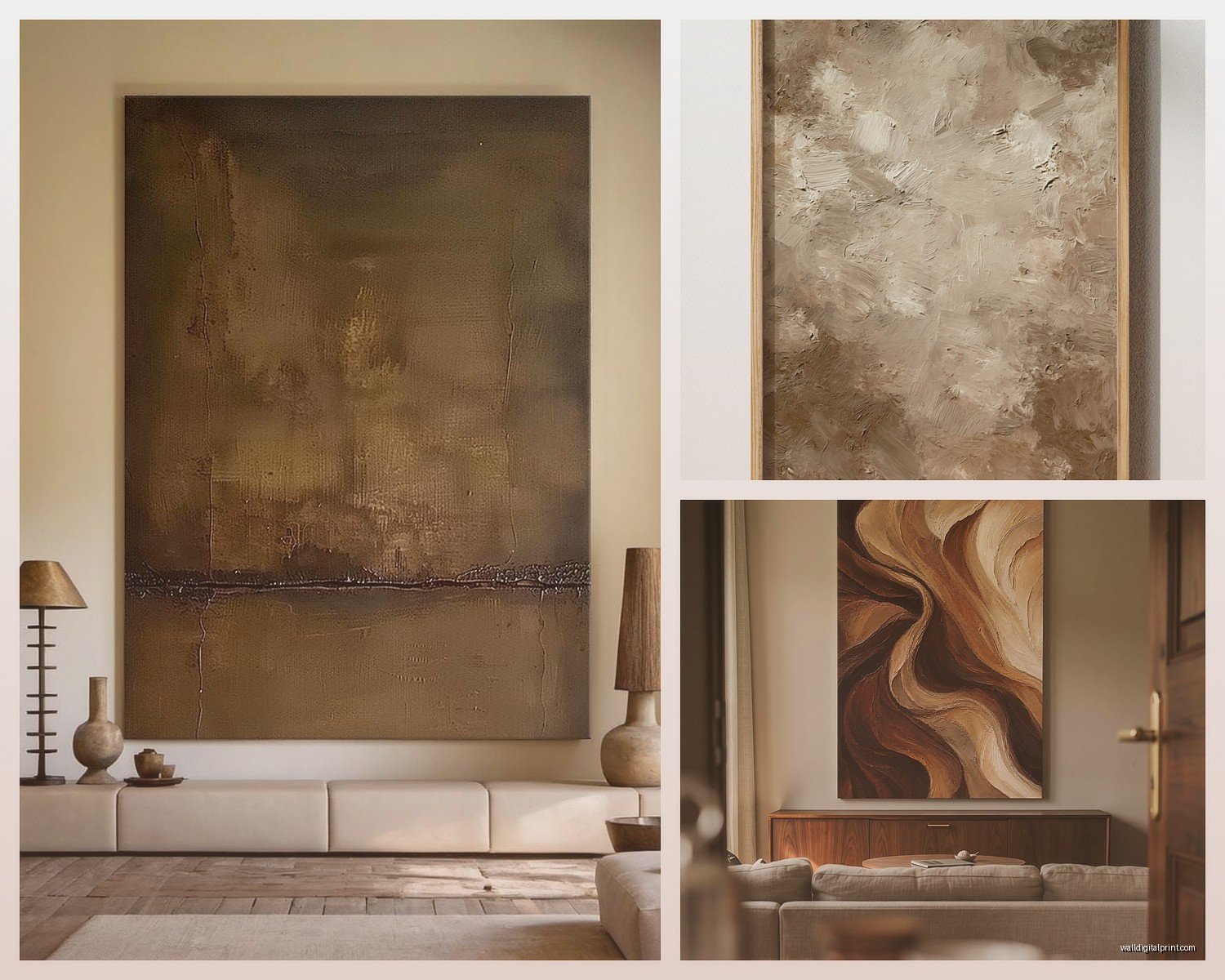 Brown Wall Art: Chocolate Tan Earth Tone Warm Designs